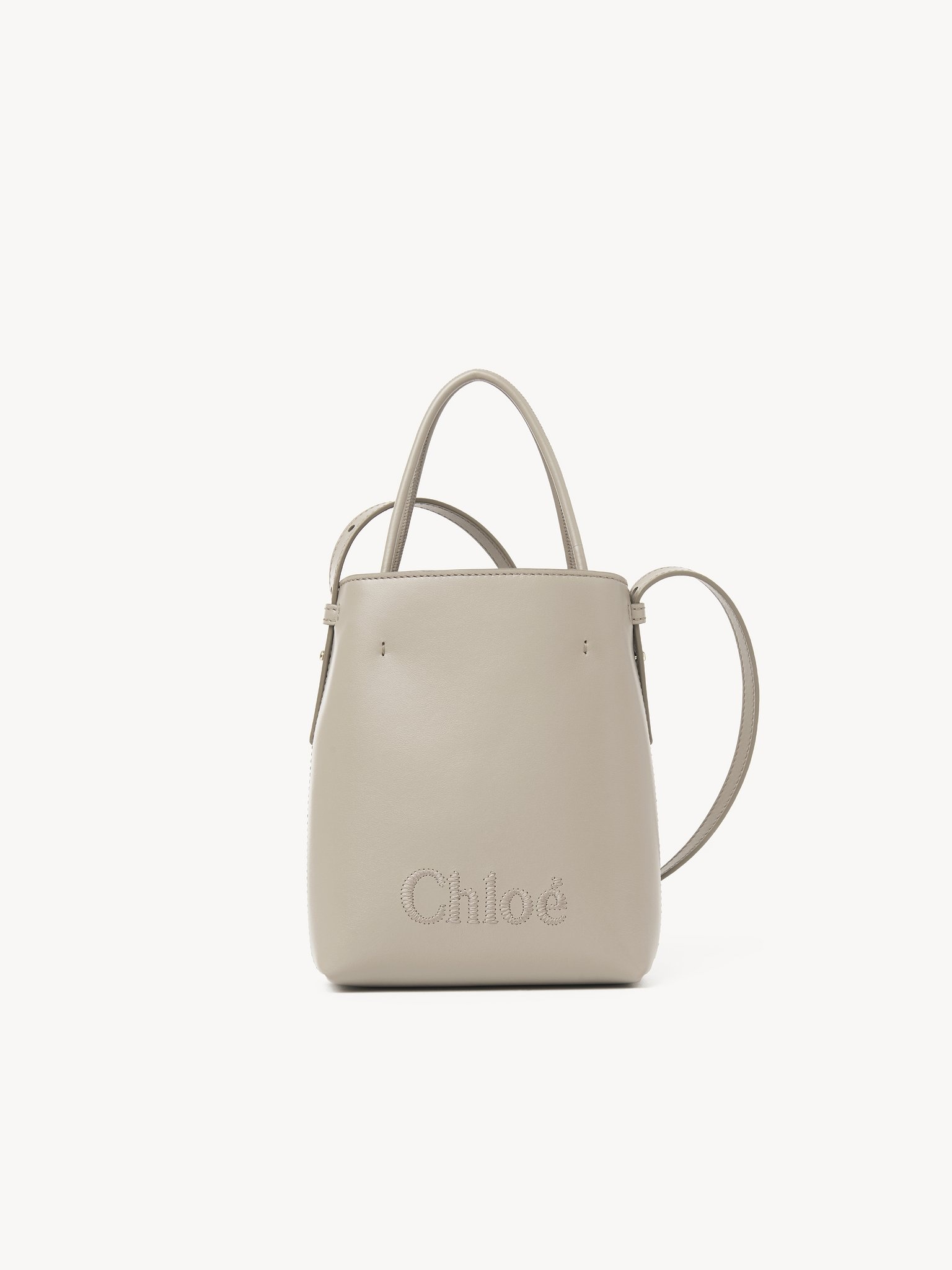 MICRO CHLOÉ SENSE TOTE BAG IN LEATHER - 1