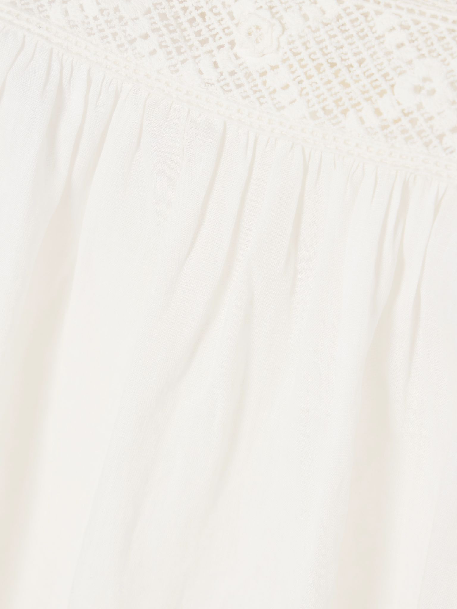 Almadia crochet-trimmed ramie mini dress White - 5