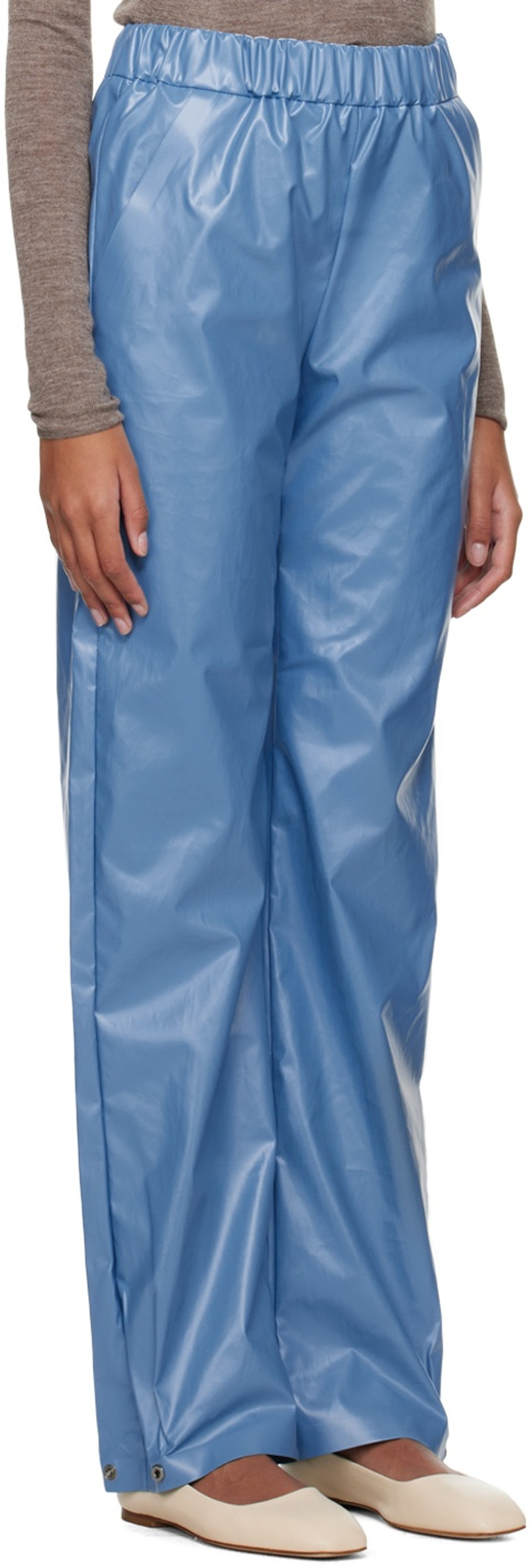 KASSL Editions Blue Oil Trousers outlook