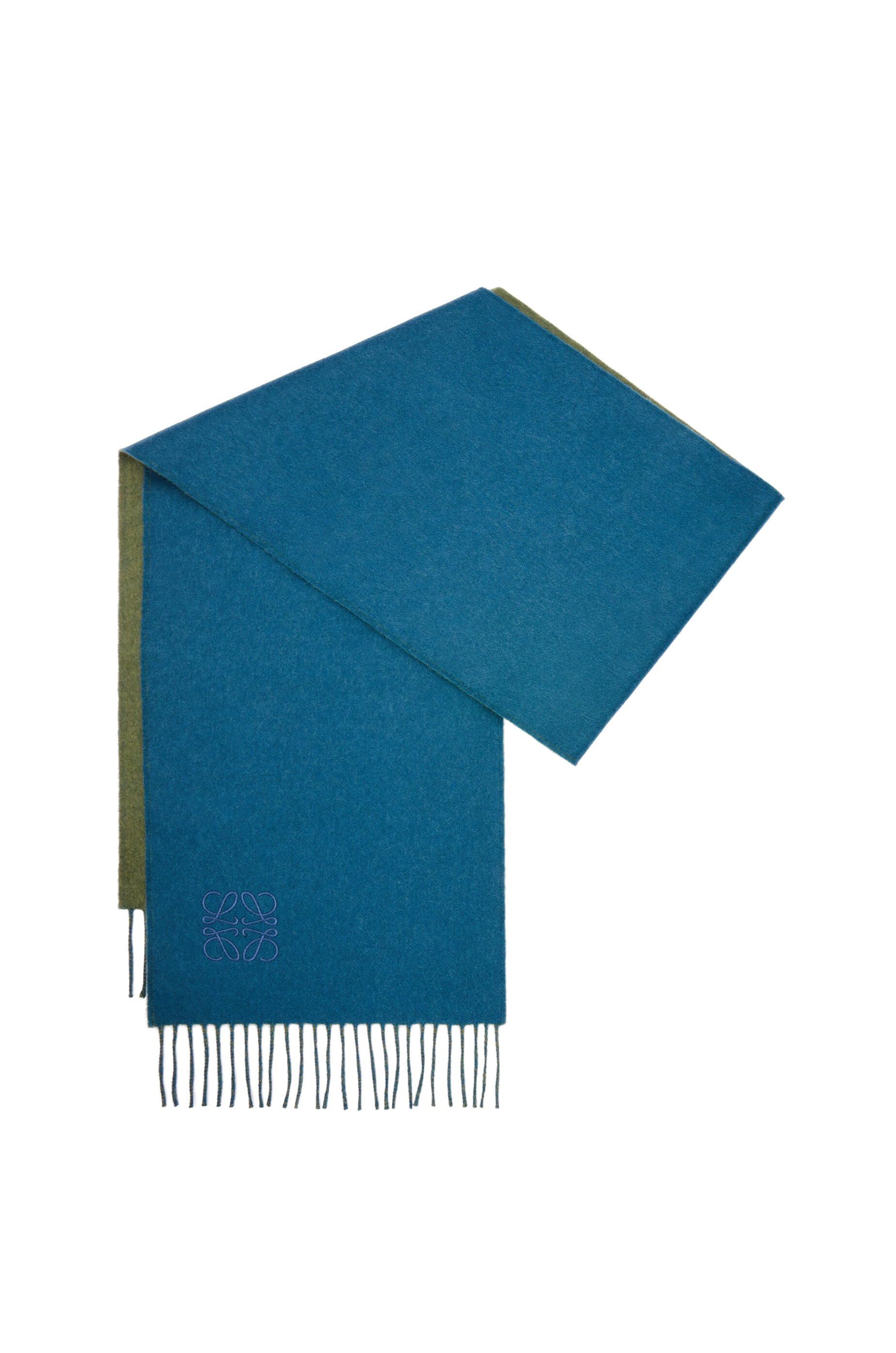 Bicolour scarf in wool and cashmere - 4