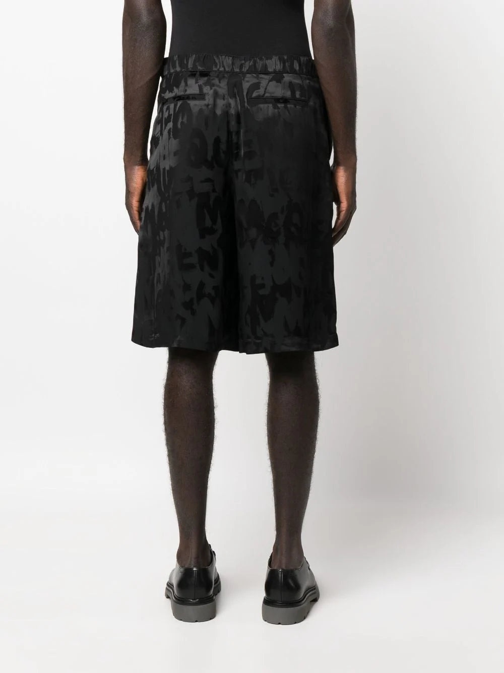 GRAFFITI LOGO-JACQUARD SHORTS - 4