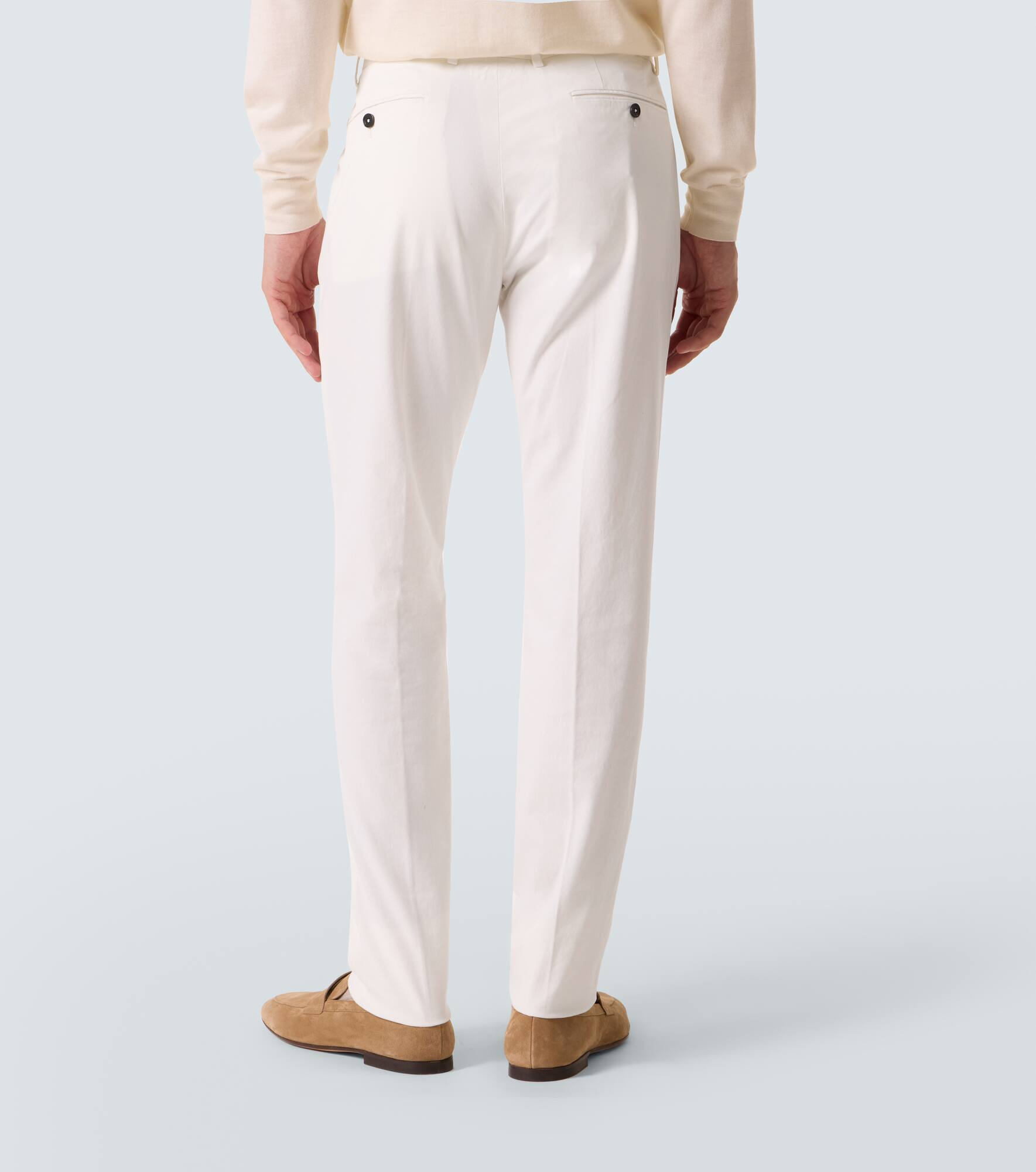 Cotton-blend slim pants - 4