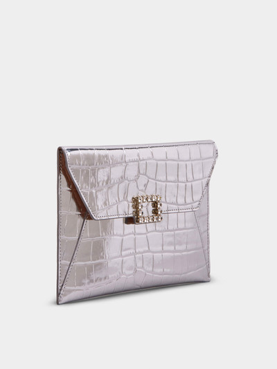 Roger Vivier Très Vivier Strass Buckle Clutch in Leather outlook