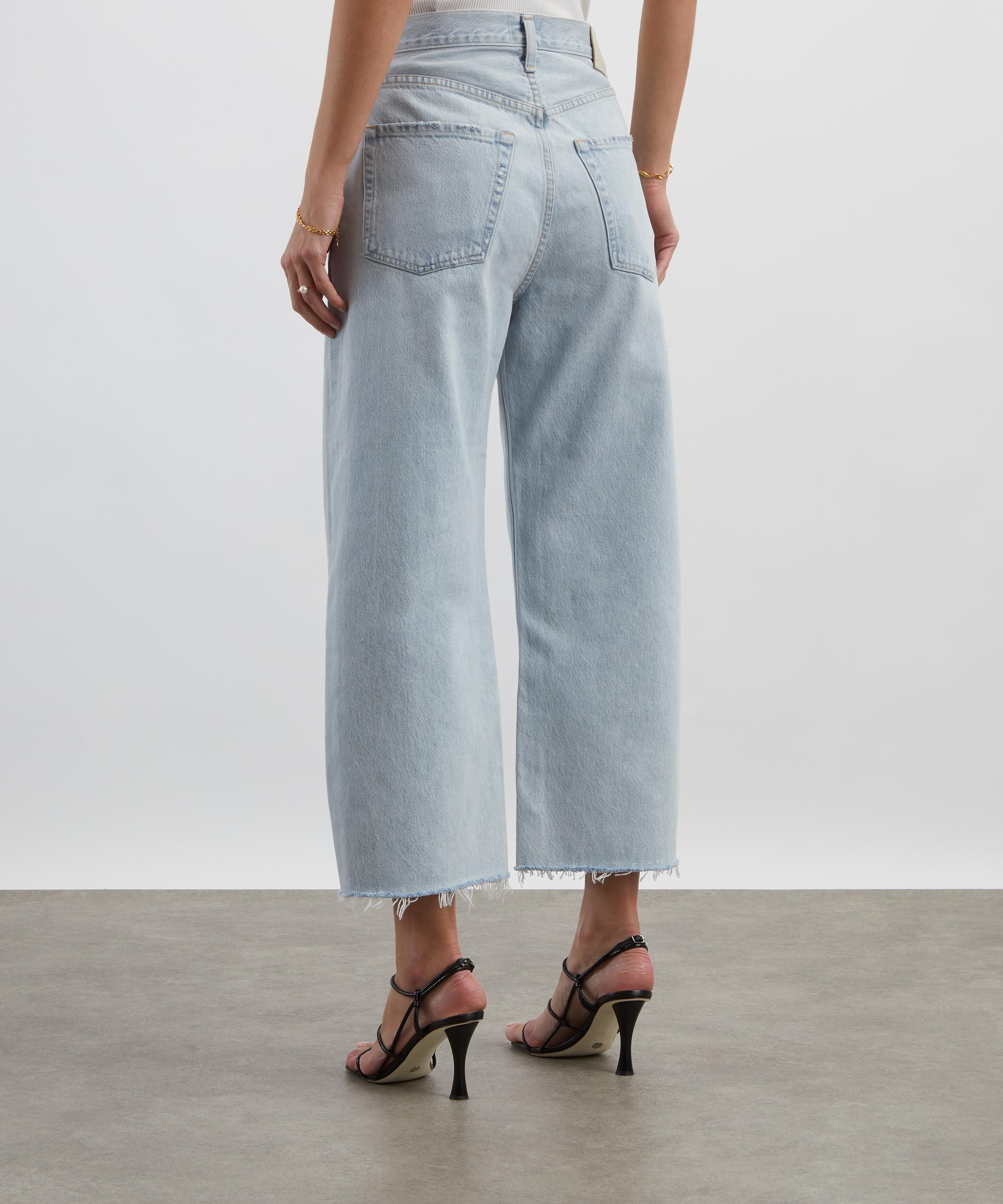 Ayla Raw Hem Crop Jeans in Sailor - 4