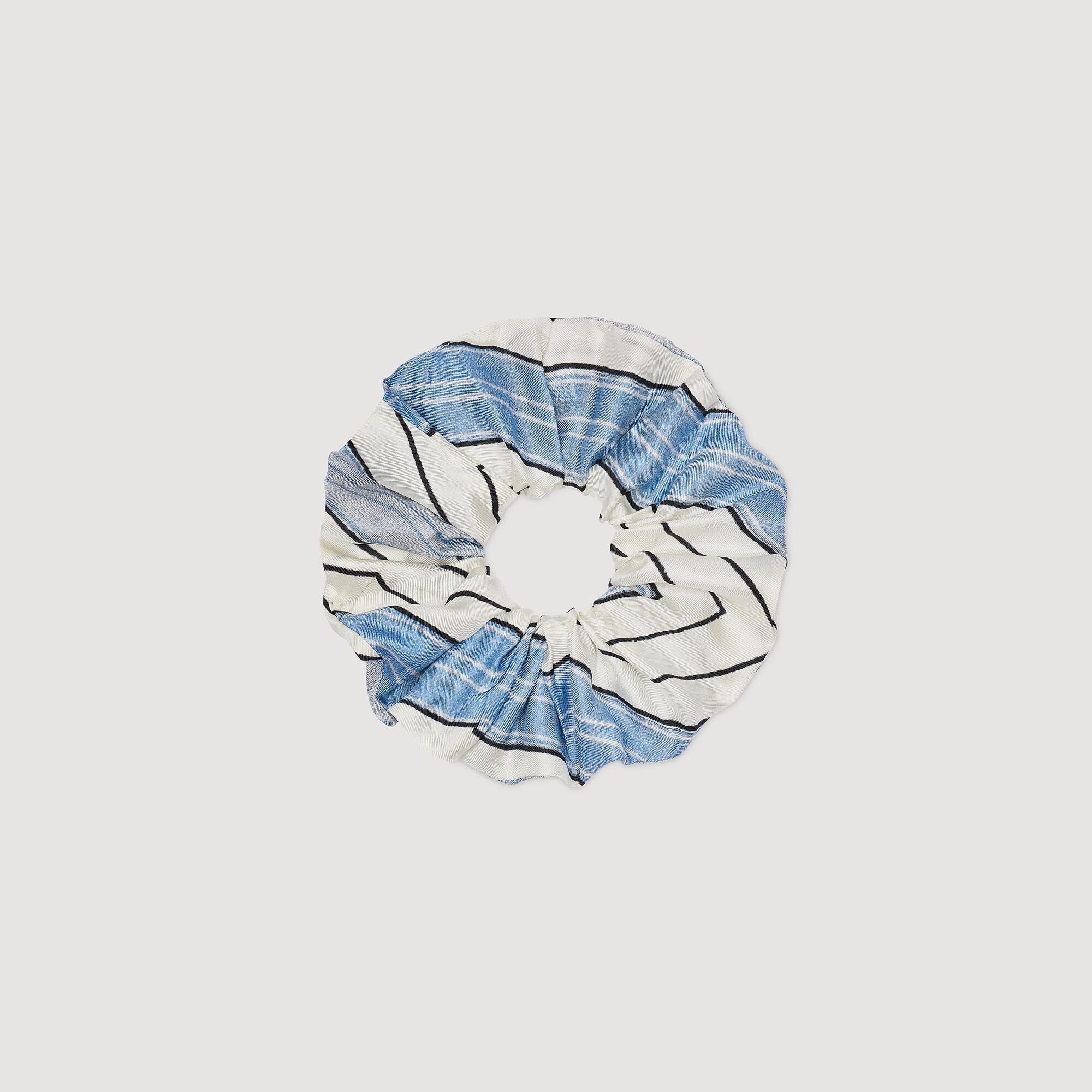 STRIPED SILK SCRUNCHIE - 3