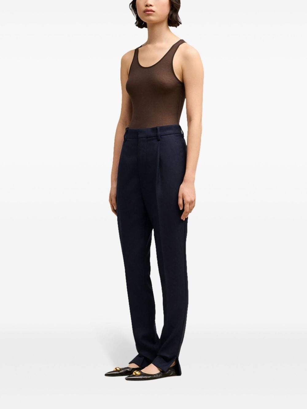 high-waisted cigarette trousers - 3
