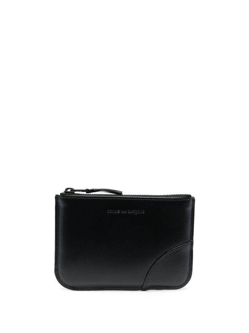 logo-debossed leather pouch 1