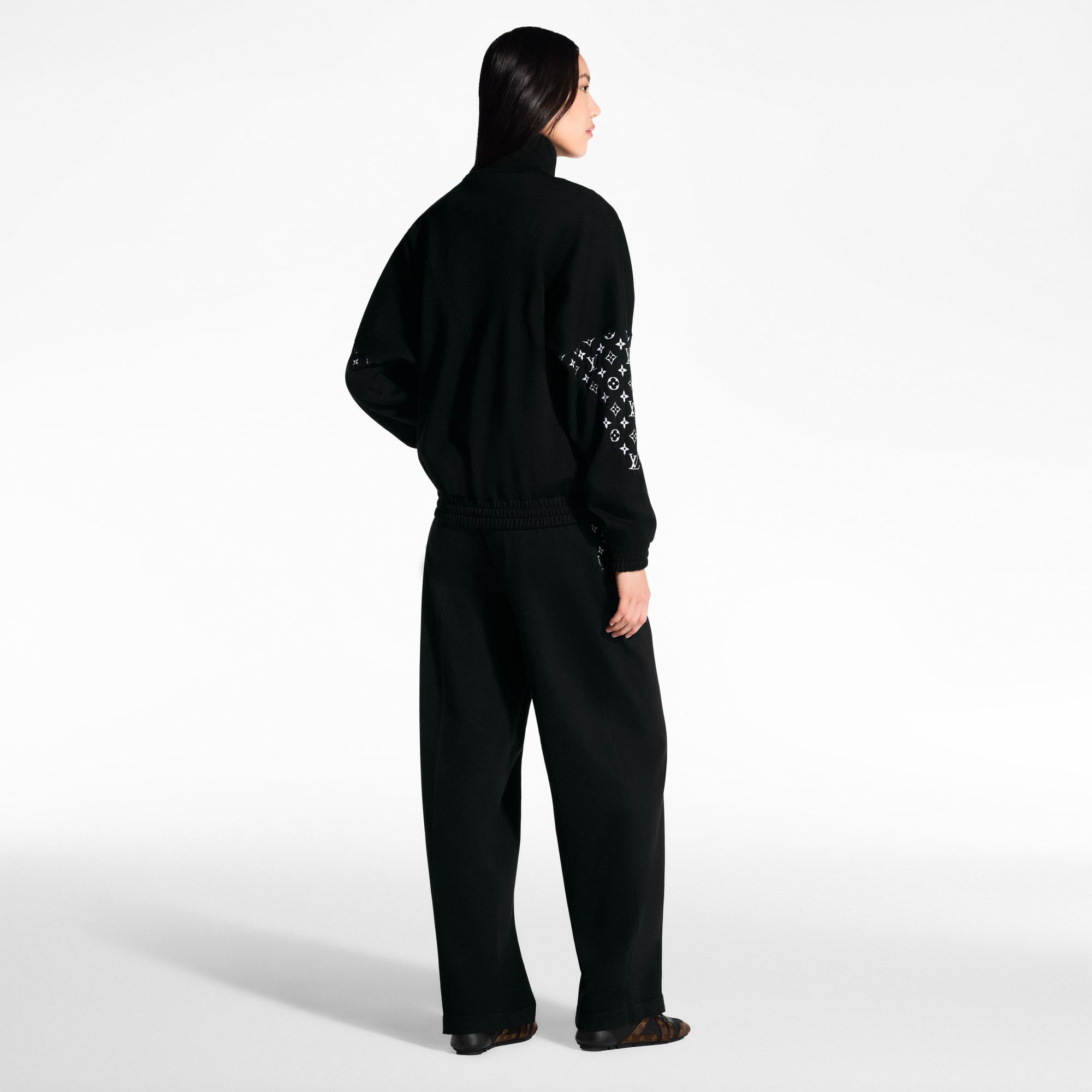 Monogram Accent Knit Jacket - 3