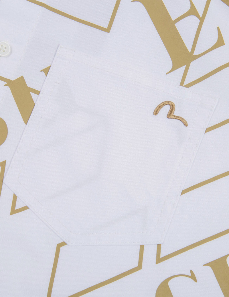 Logo Monogram Print Oxford Shirt 10