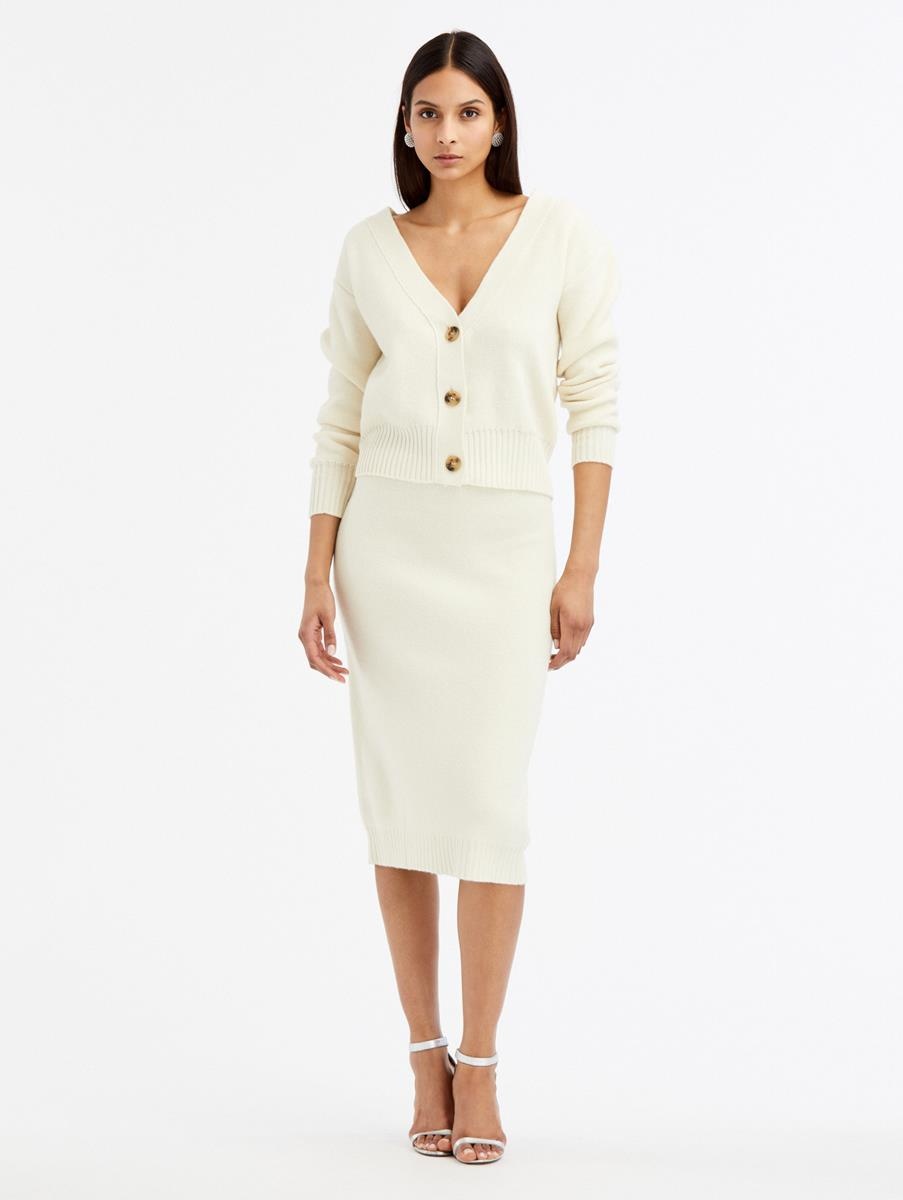 CASHMERE PENCIL SKIRT - 1
