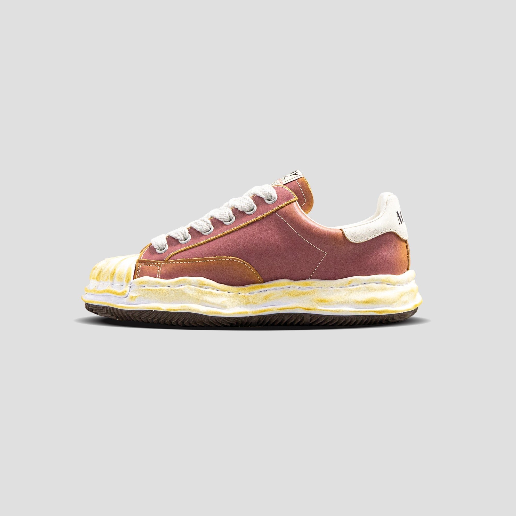 BLAKEY OG SOLE LOW-TOP VINTAGE TREATMENT LEATHER SNEAKERS - 4