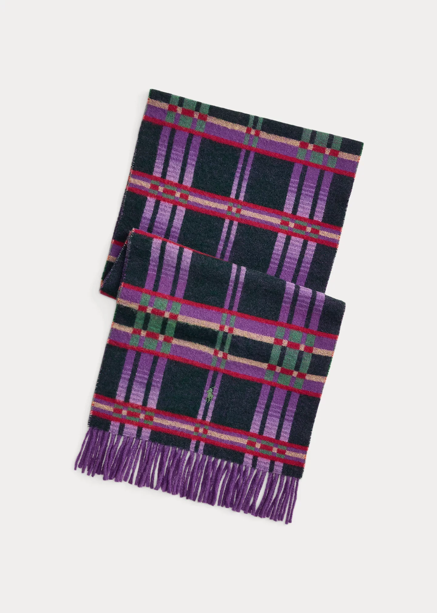 Plaid Wool-Blend Jacquard Scarf - 1