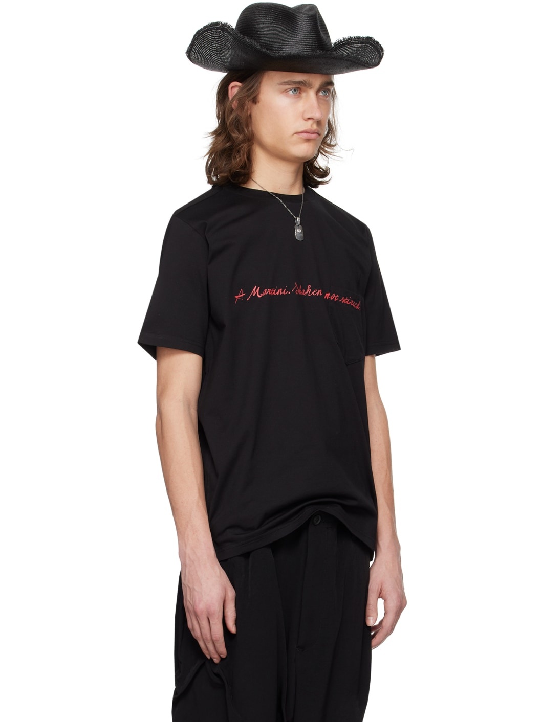 Black 'A Martini Shaken Not Stirred' T-Shirt - 2