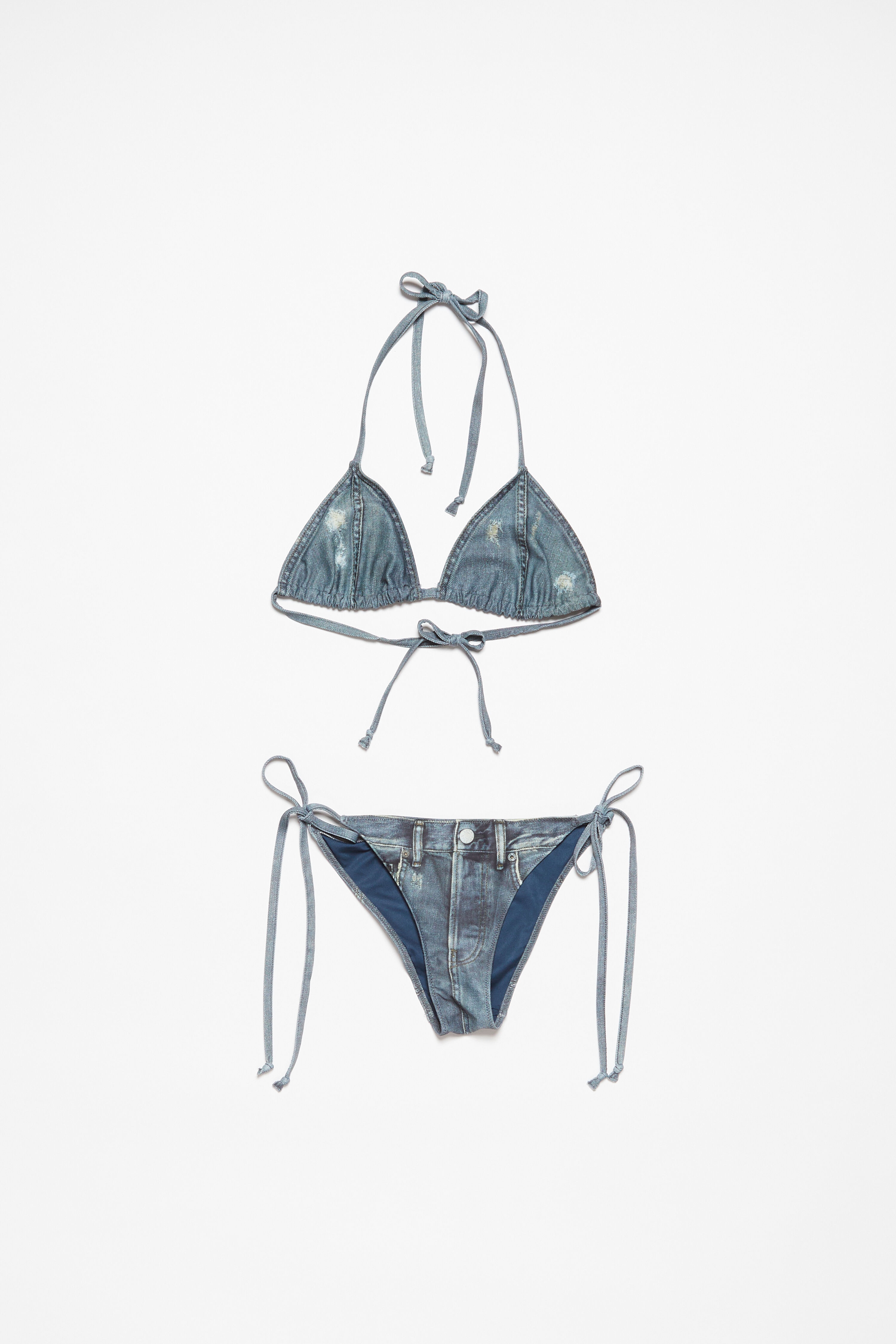 Printed bikini set - Denim Blue - 1