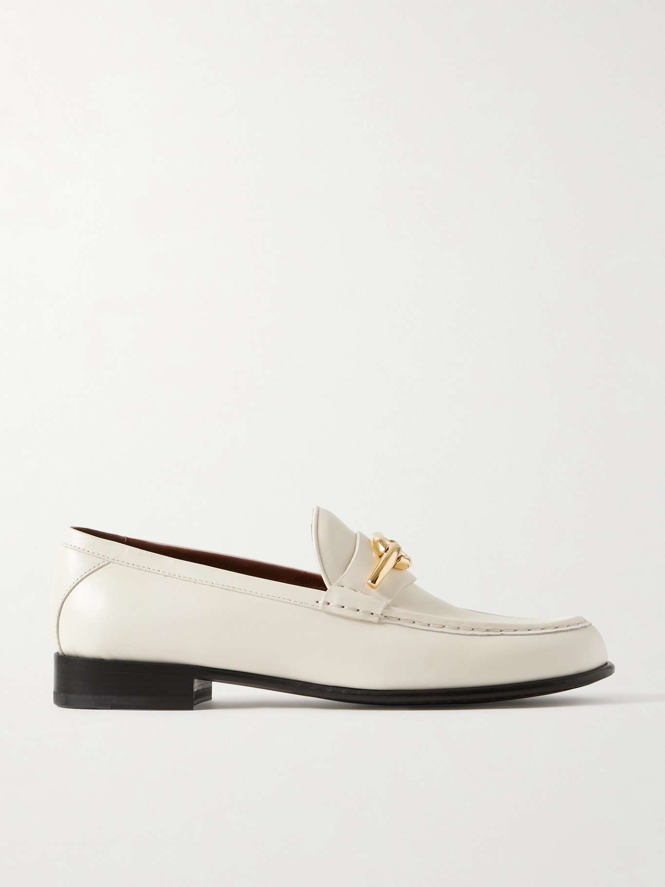 VLOGO Gate embellished leather loafers - 1