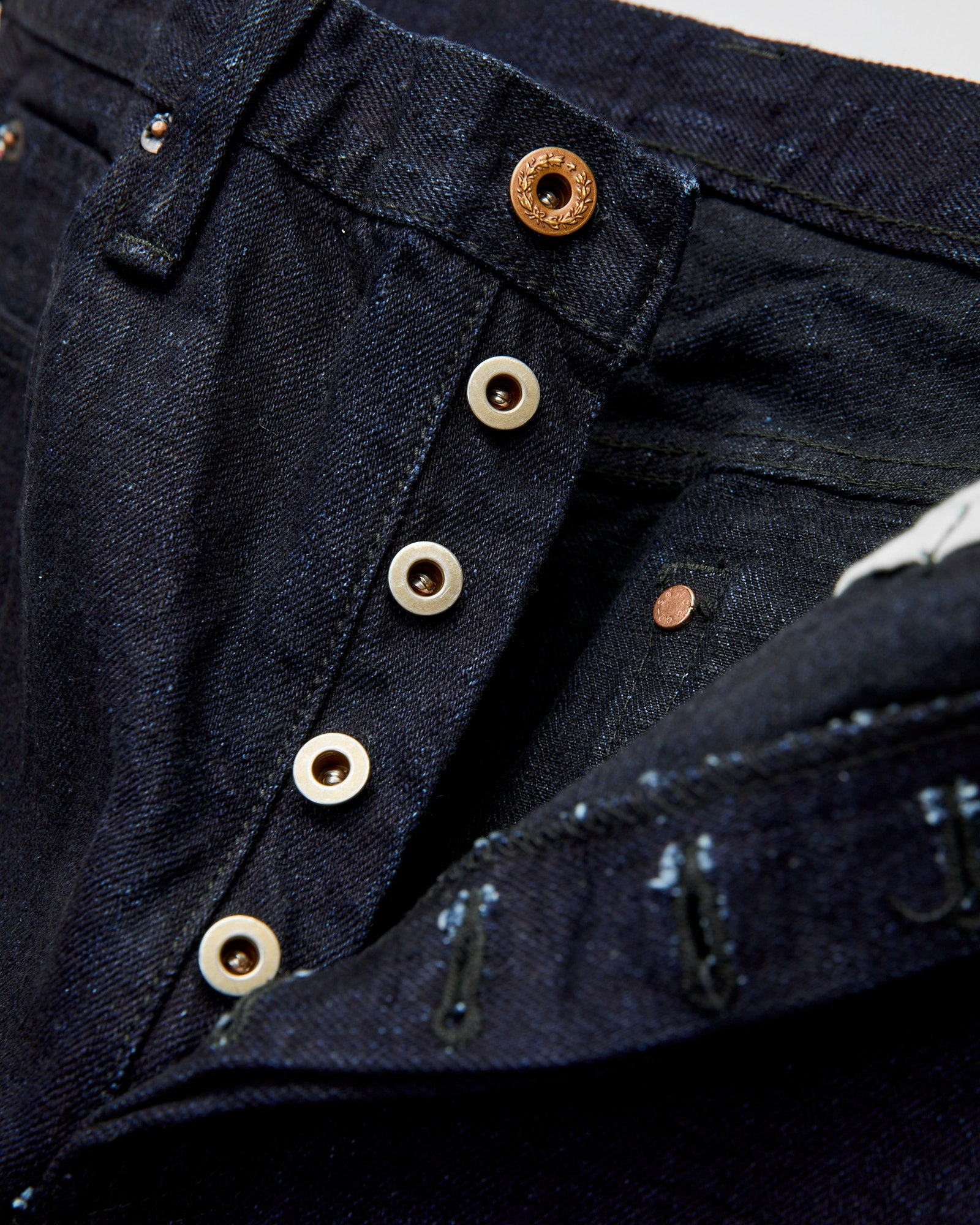 B1108SRB "Super Rough" 15.5oz Indigo/Black Selvedge Denim - Slim Straight Fit - 7