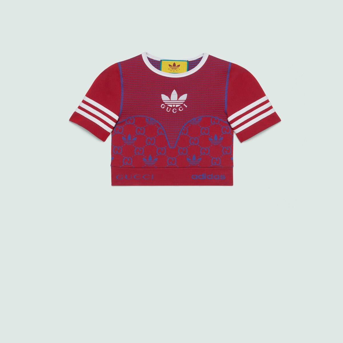 adidas x Gucci jersey cropped top - 1