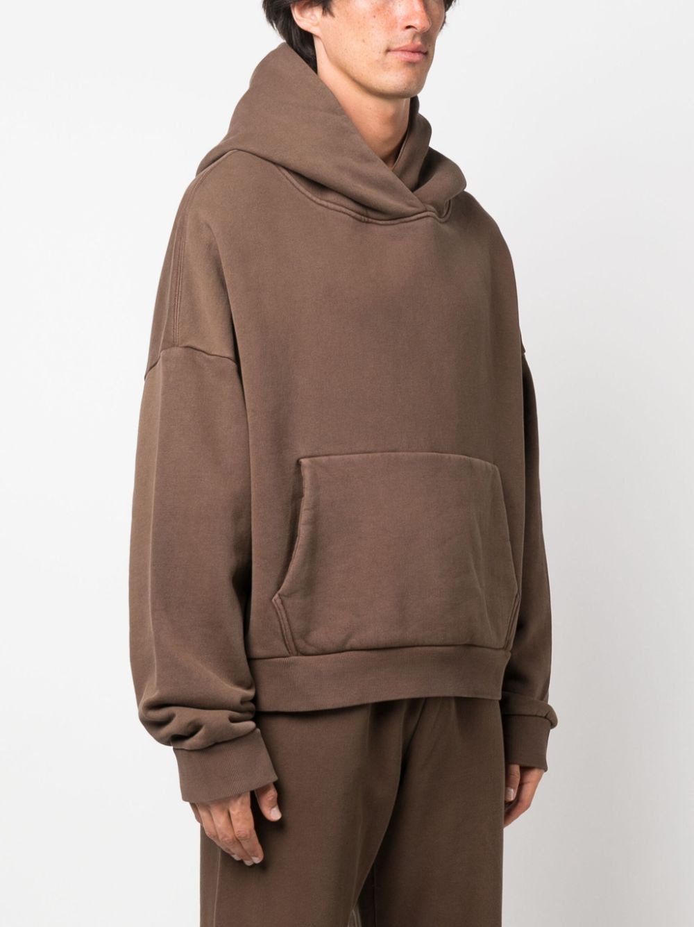 drop-shoulder cotton hoodie - 4
