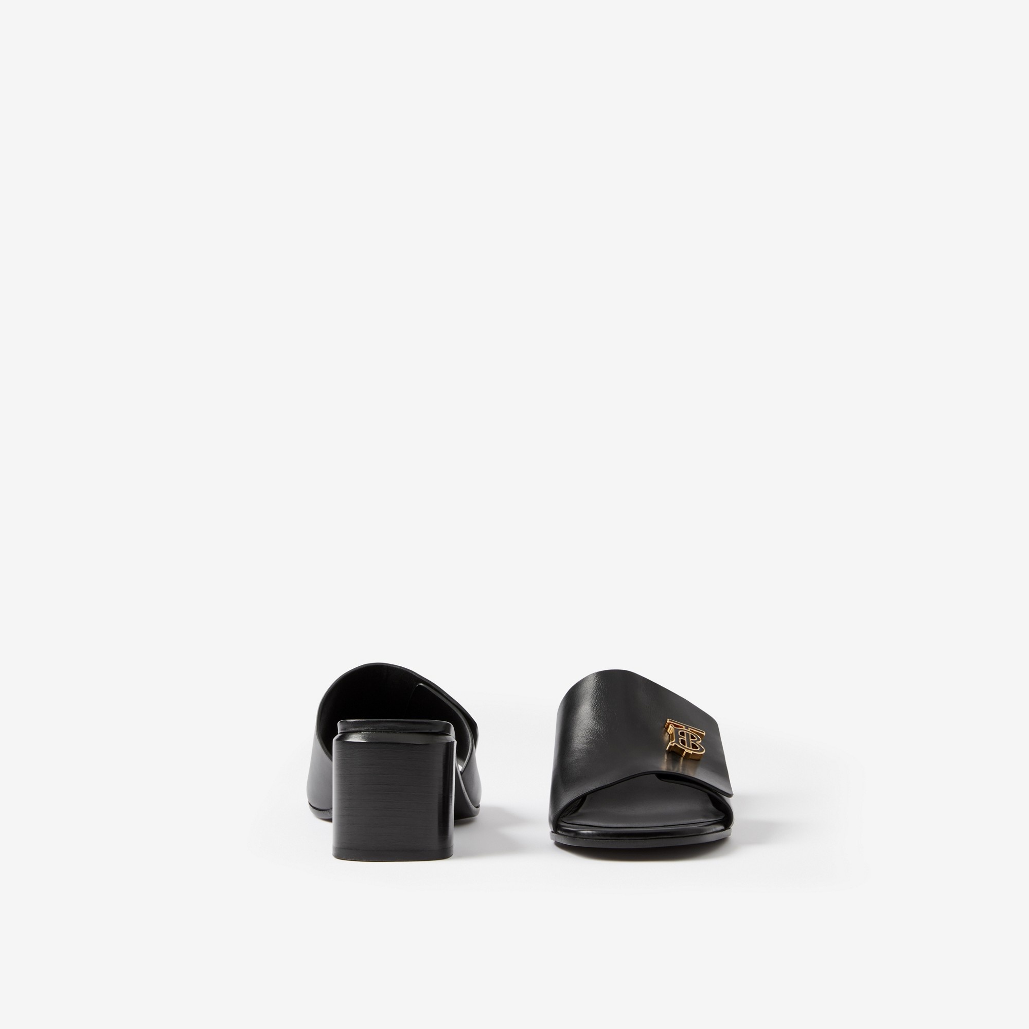 Monogram Motif Leather Mules - 4