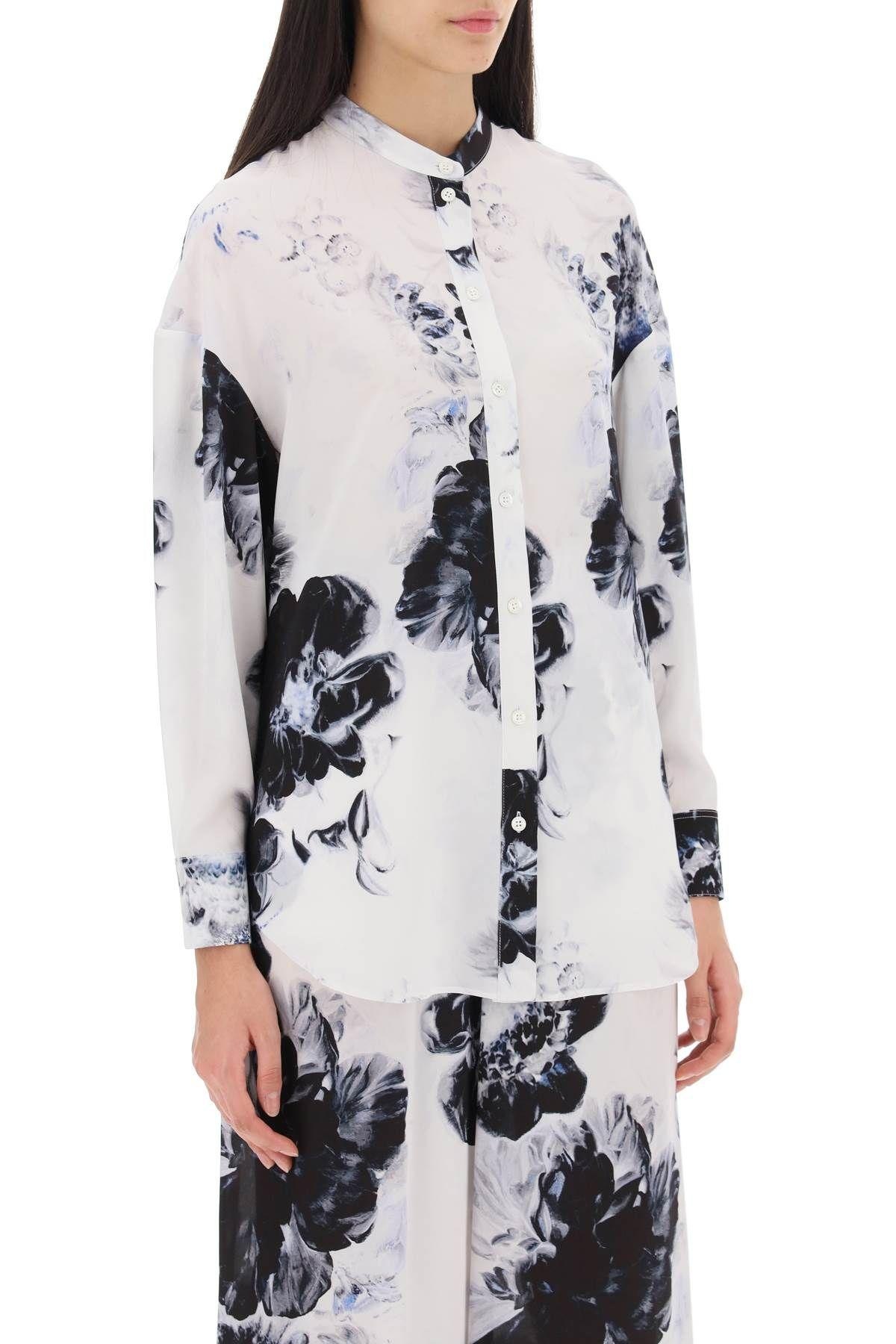 ORCHID MAXI SHIRT IN SILK CREPE - 3