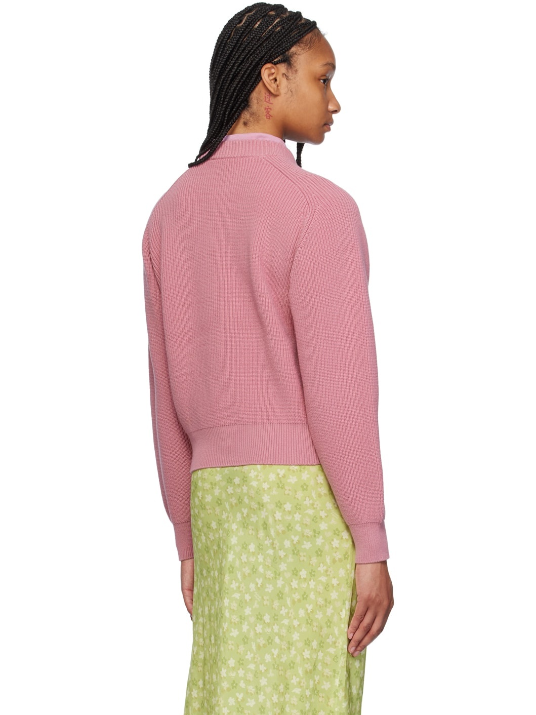 Pink Bold Fox Head Sweater - 3