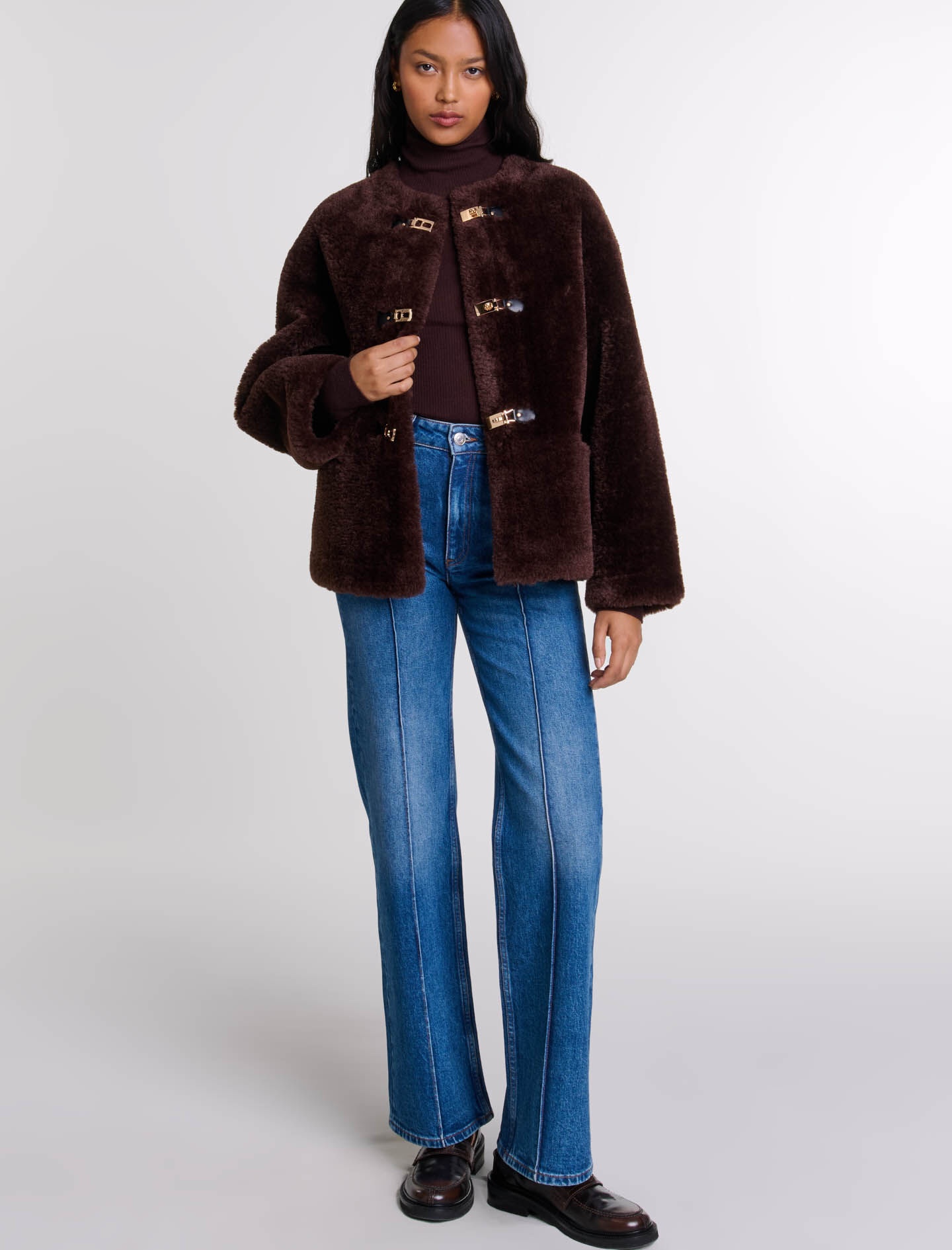 Short faux fur coat - 5
