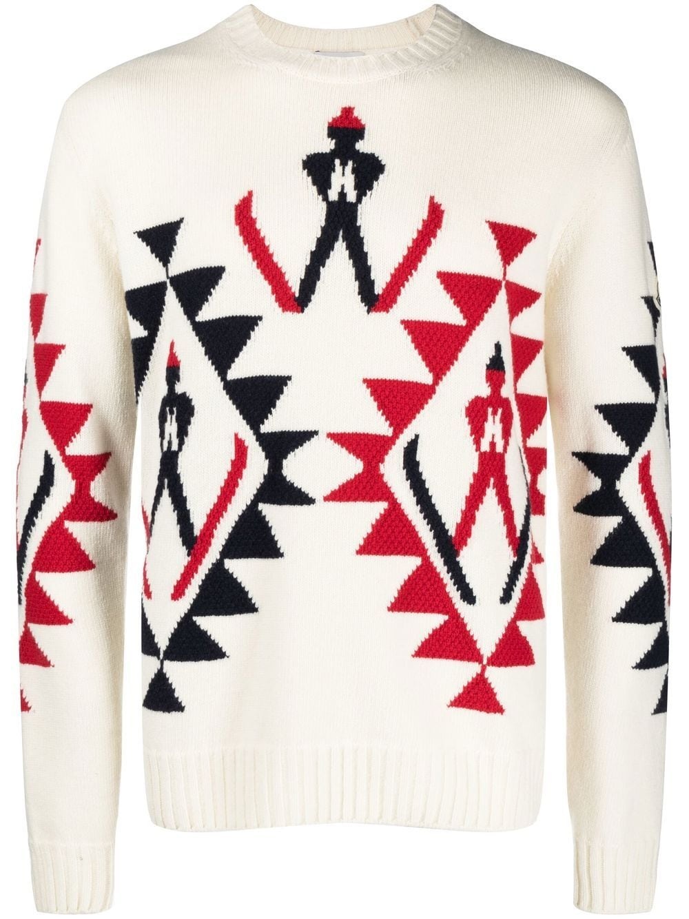 graphic-print wool jumper - 1