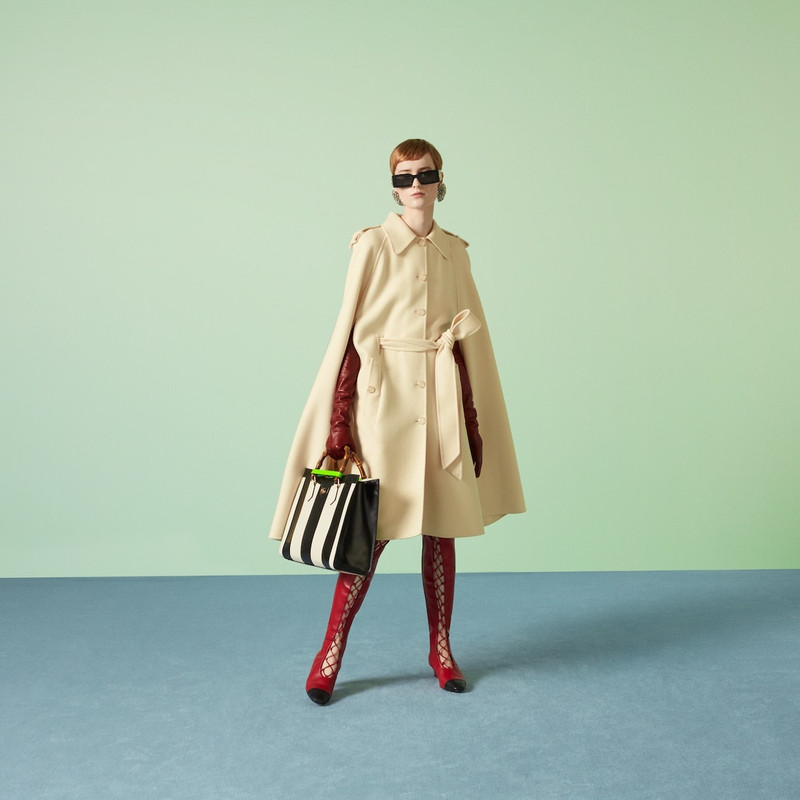GUCCI Wool coat with cape sleeves outlook