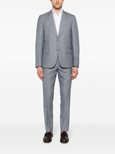 Paul Smith single-breasted check wool suit outlook