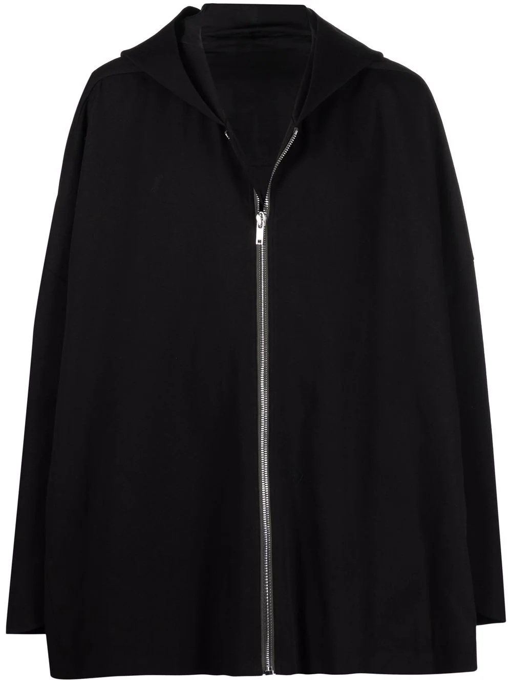 high-low hem zip-up hoodie - 1