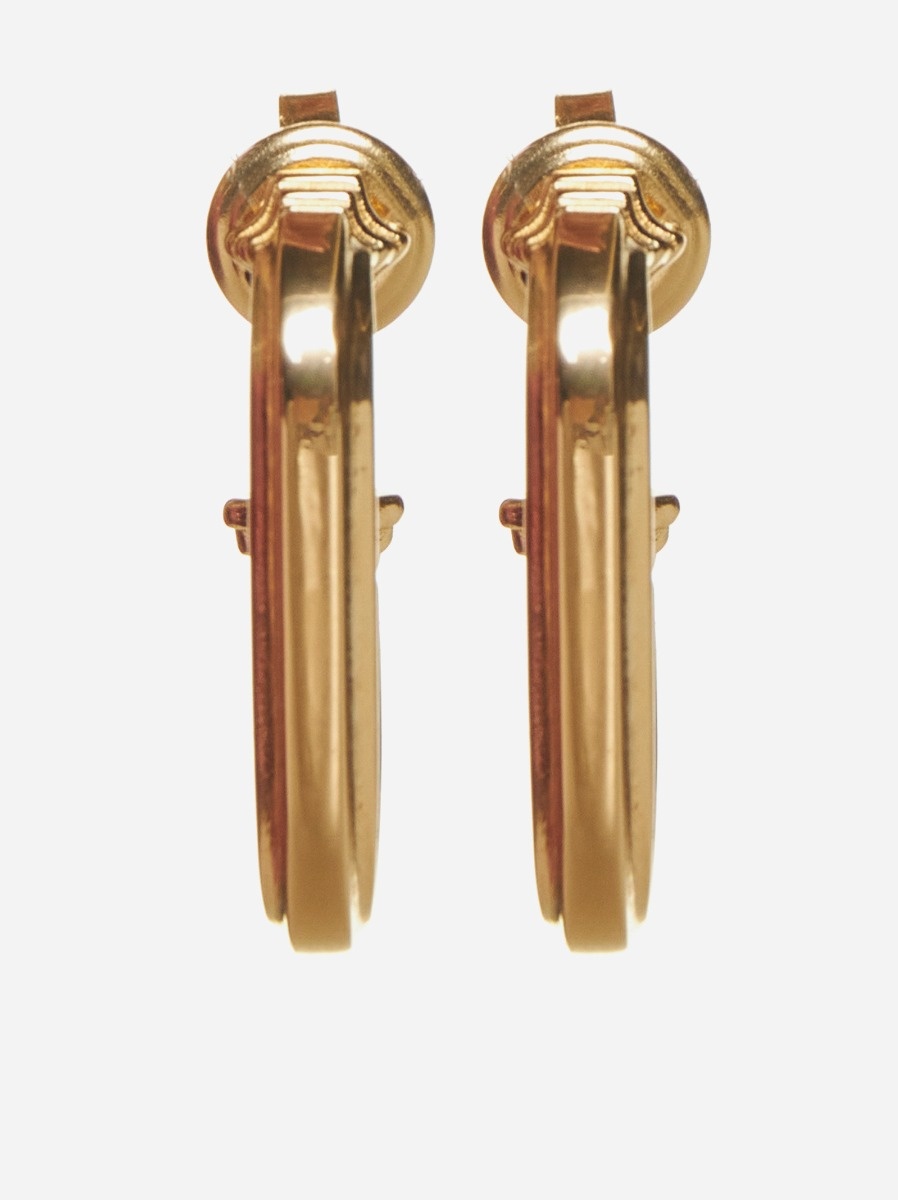 Bottega Veneta Pillar hoop earrings | danielloboutique