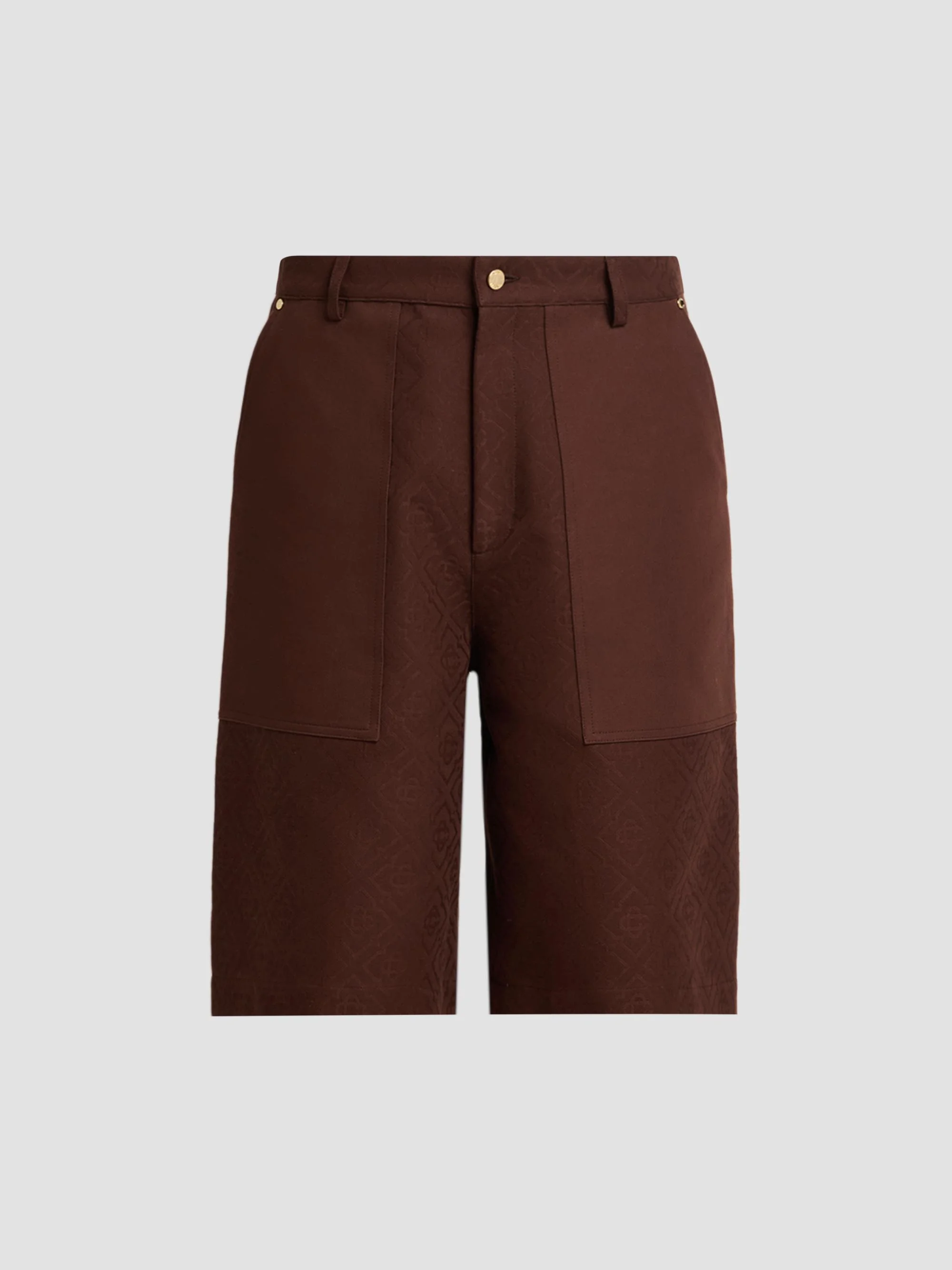Men's Monogram Cargo Shorts - Dark Brown - 1