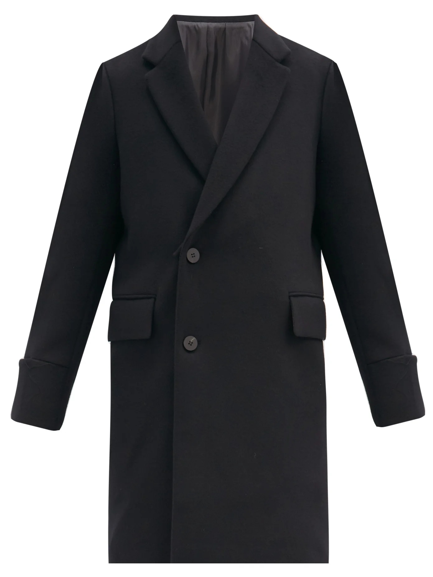 Double-breasted wool-blend coat - 1