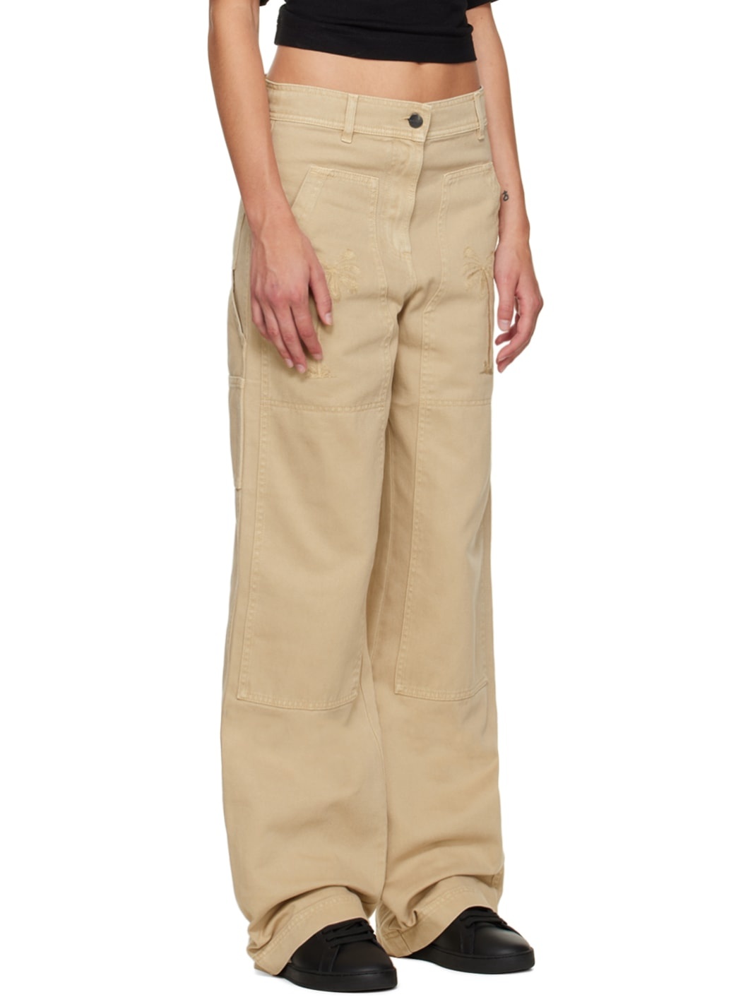Beige Bull Cargo Pants - 2