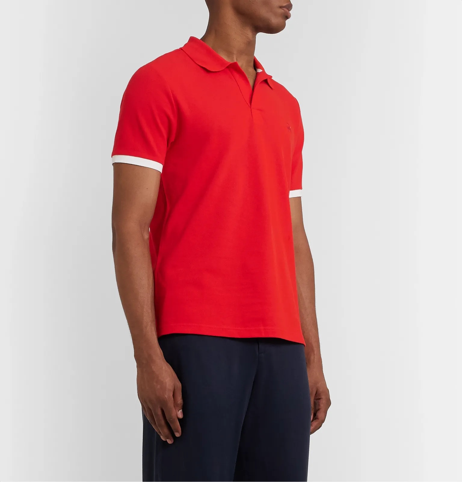 Palatin Slim-Fit Contrast-Tipped Cotton-Piqué Polo Shirt - 4