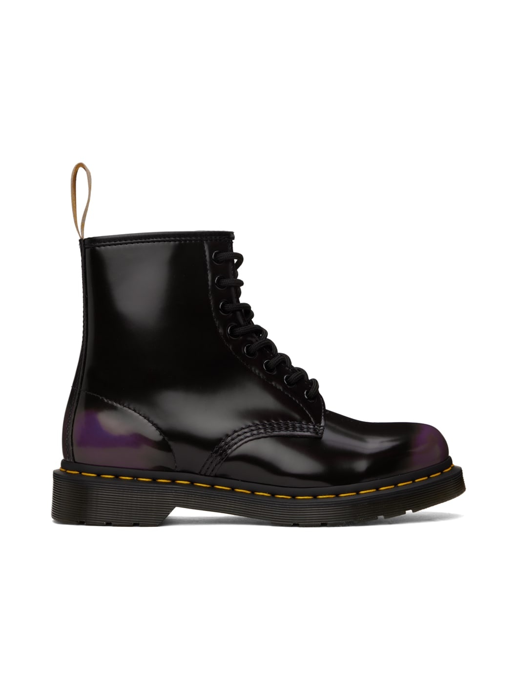 Black & Purple 1460 Boots - 1