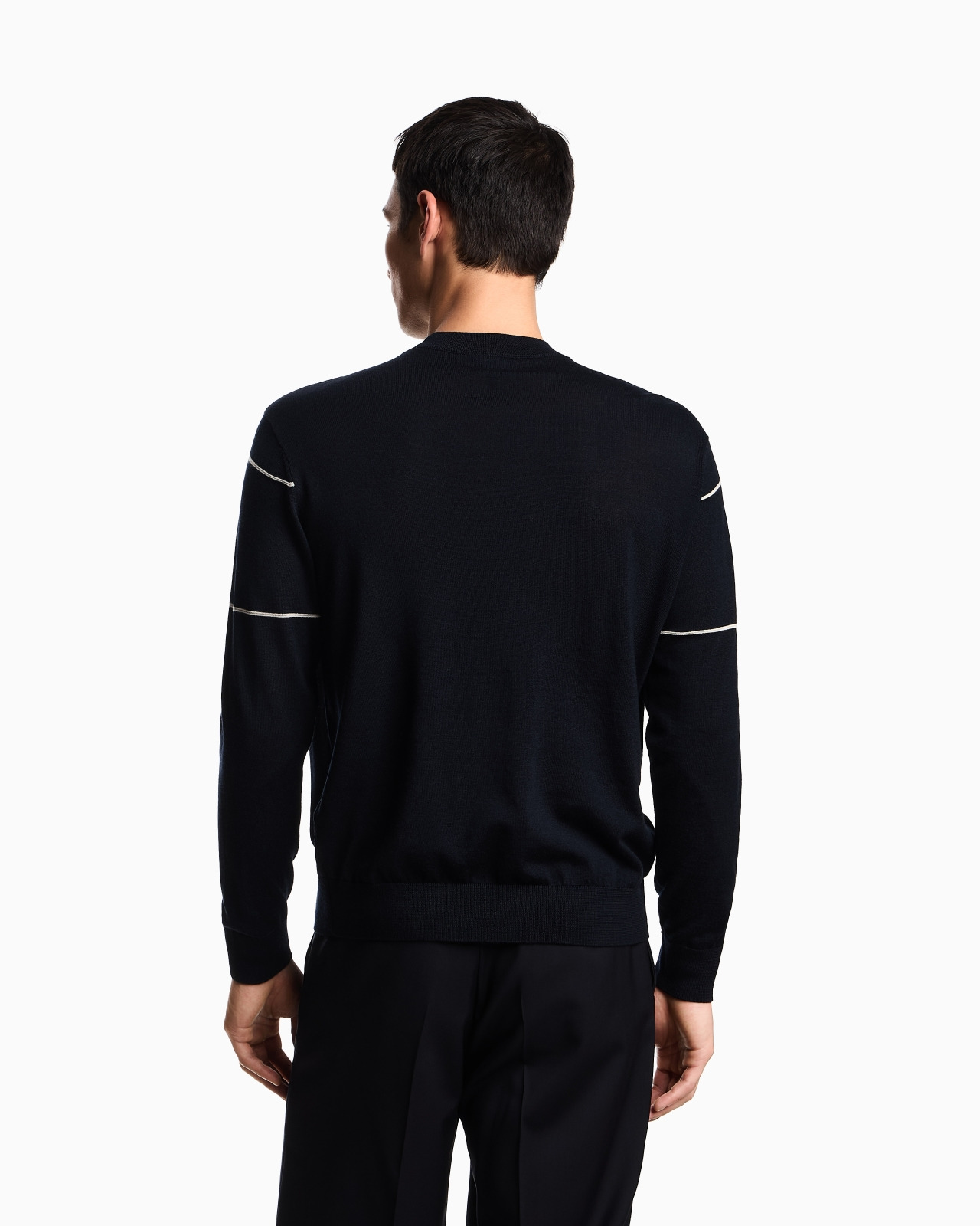 VIRGIN-WOOL JUMPER WITH JACQUARD LOGO - 3