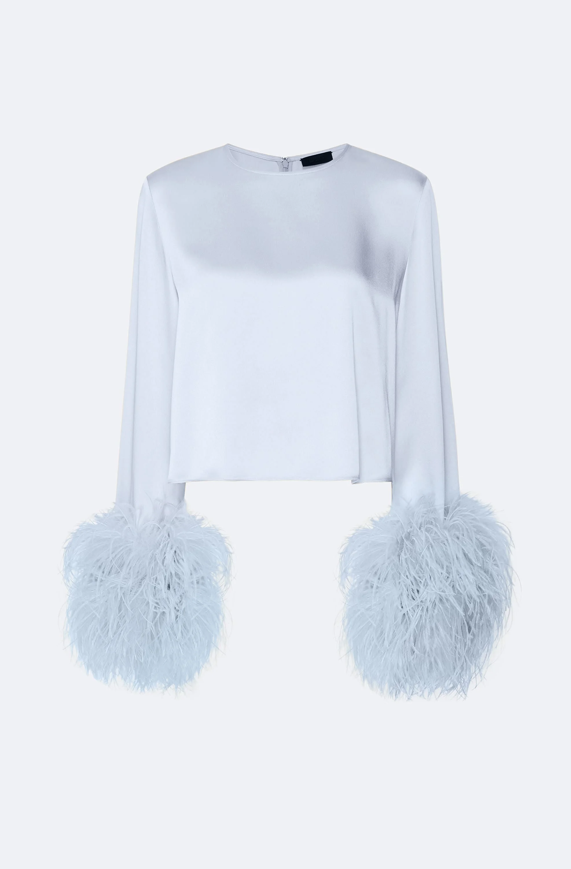 Satin Top With Feathers - 1