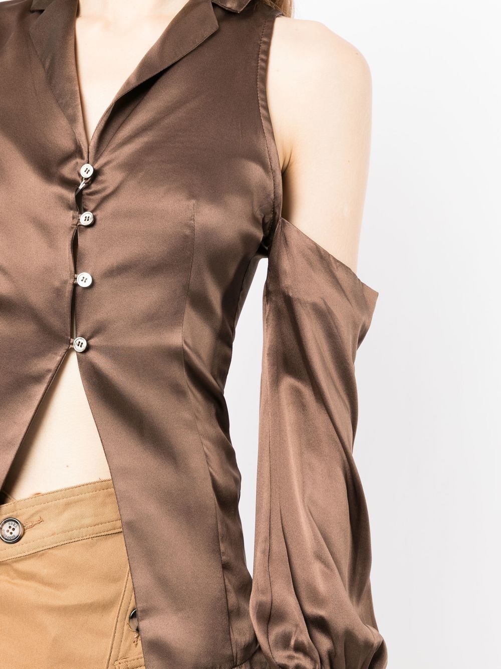 cut out shoulder blouse - 5