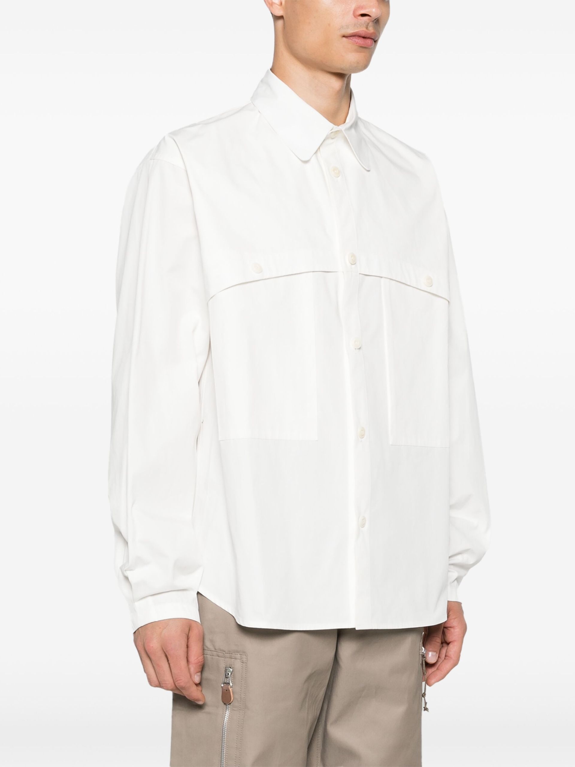 White Cotton Shirt - 3