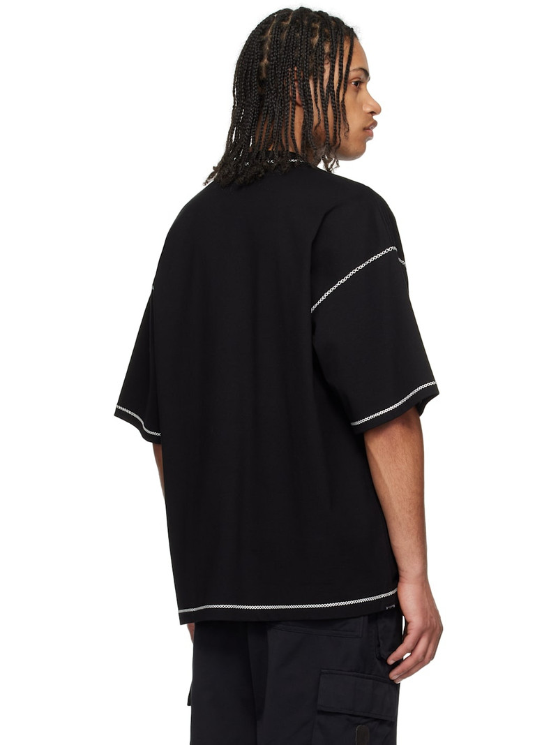 Black Boxy Cross-Stitch T-shirt 3