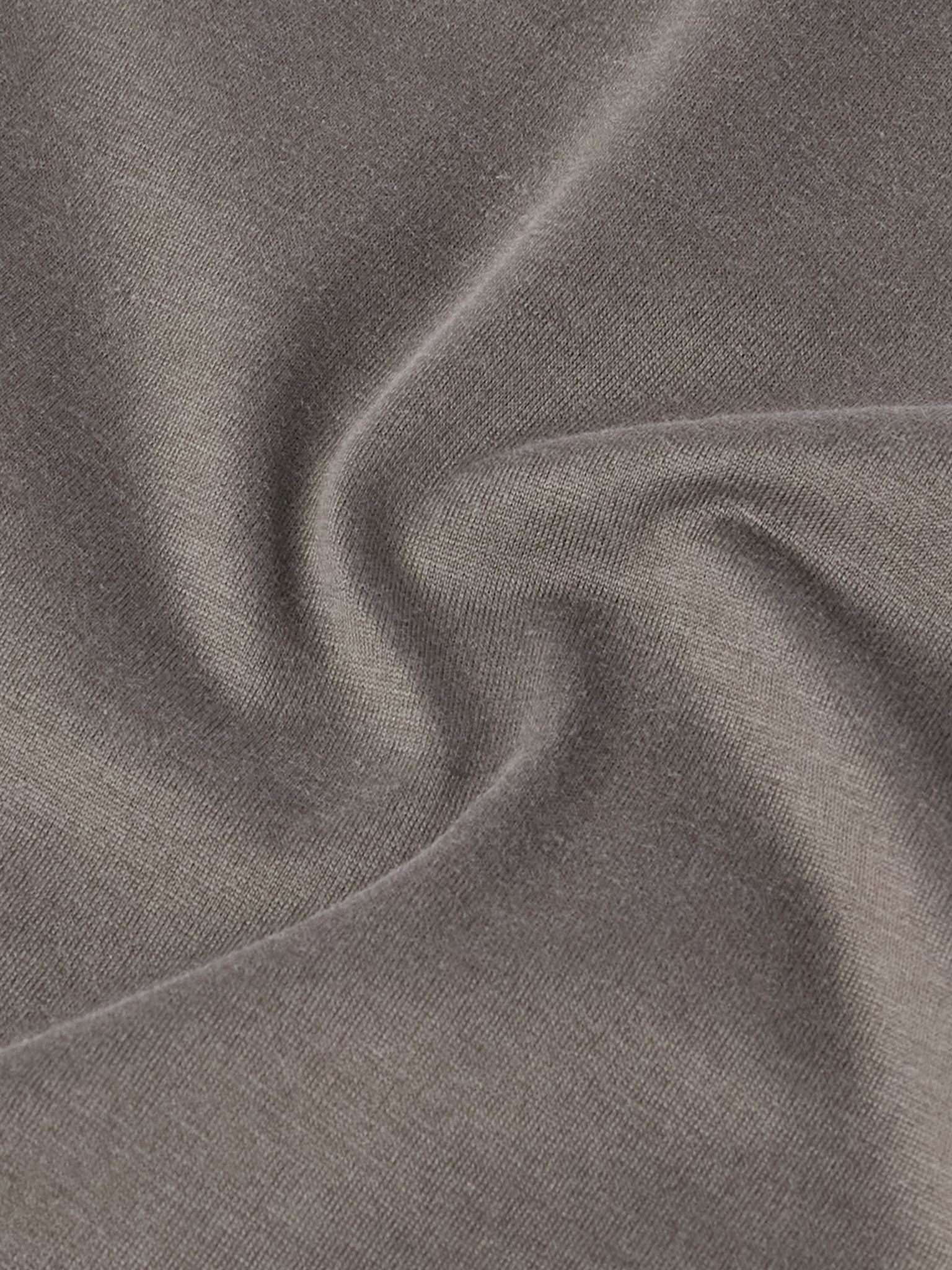 Silk and Cotton-Blend T-Shirt Gray - 5