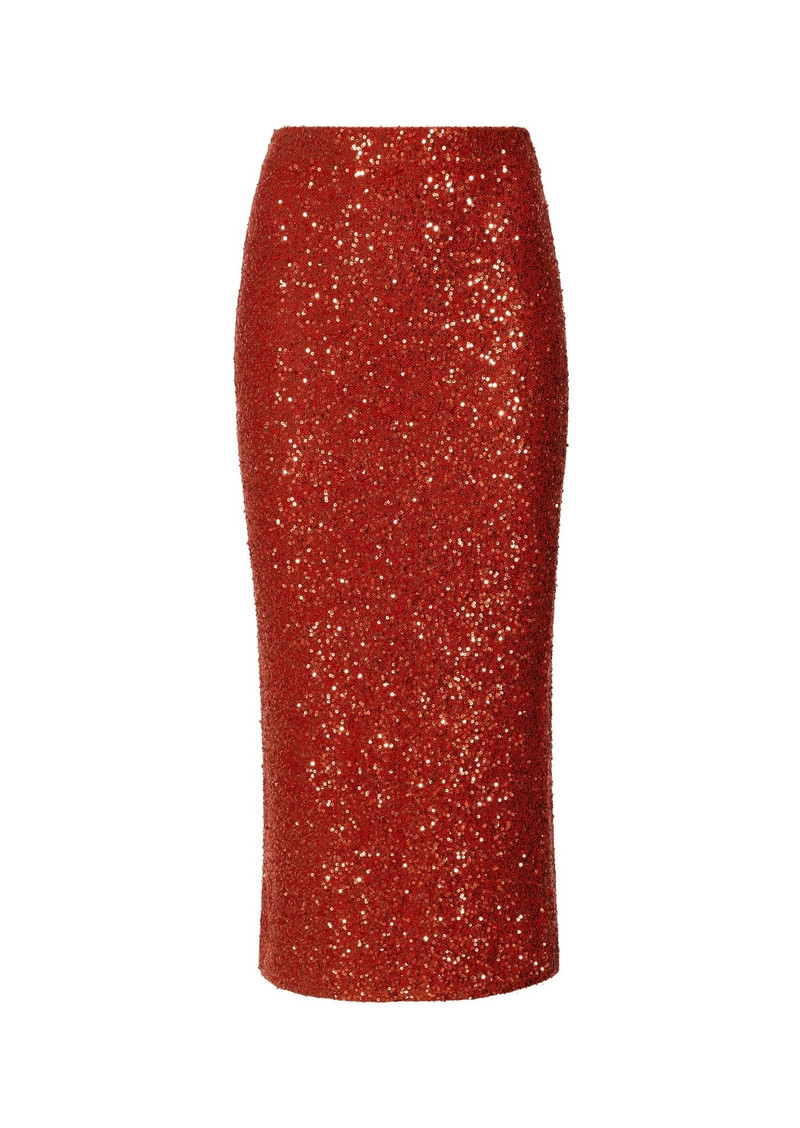 Cashmere Sequin Midi Skirt 1