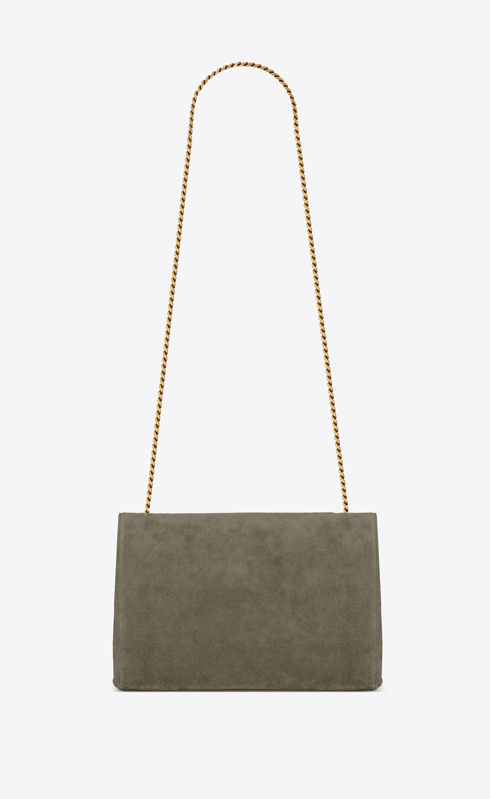 kate medium reversible chain bag in shiny leather and suede - 3