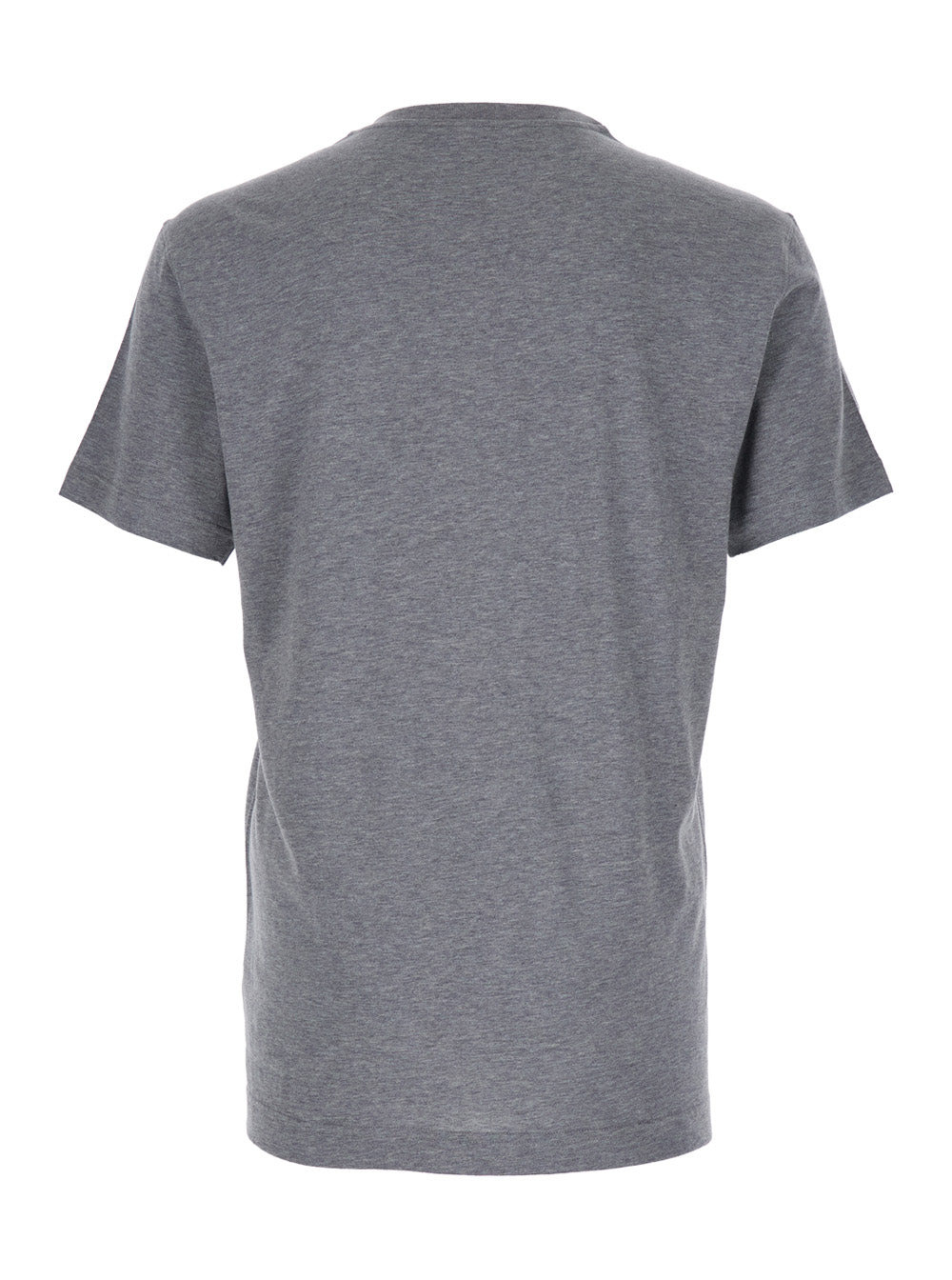 Dolce & Gabbana Men Grey Crewneck T-Shirt With Logo Lettering Print On The Front In Cotton Man - 2