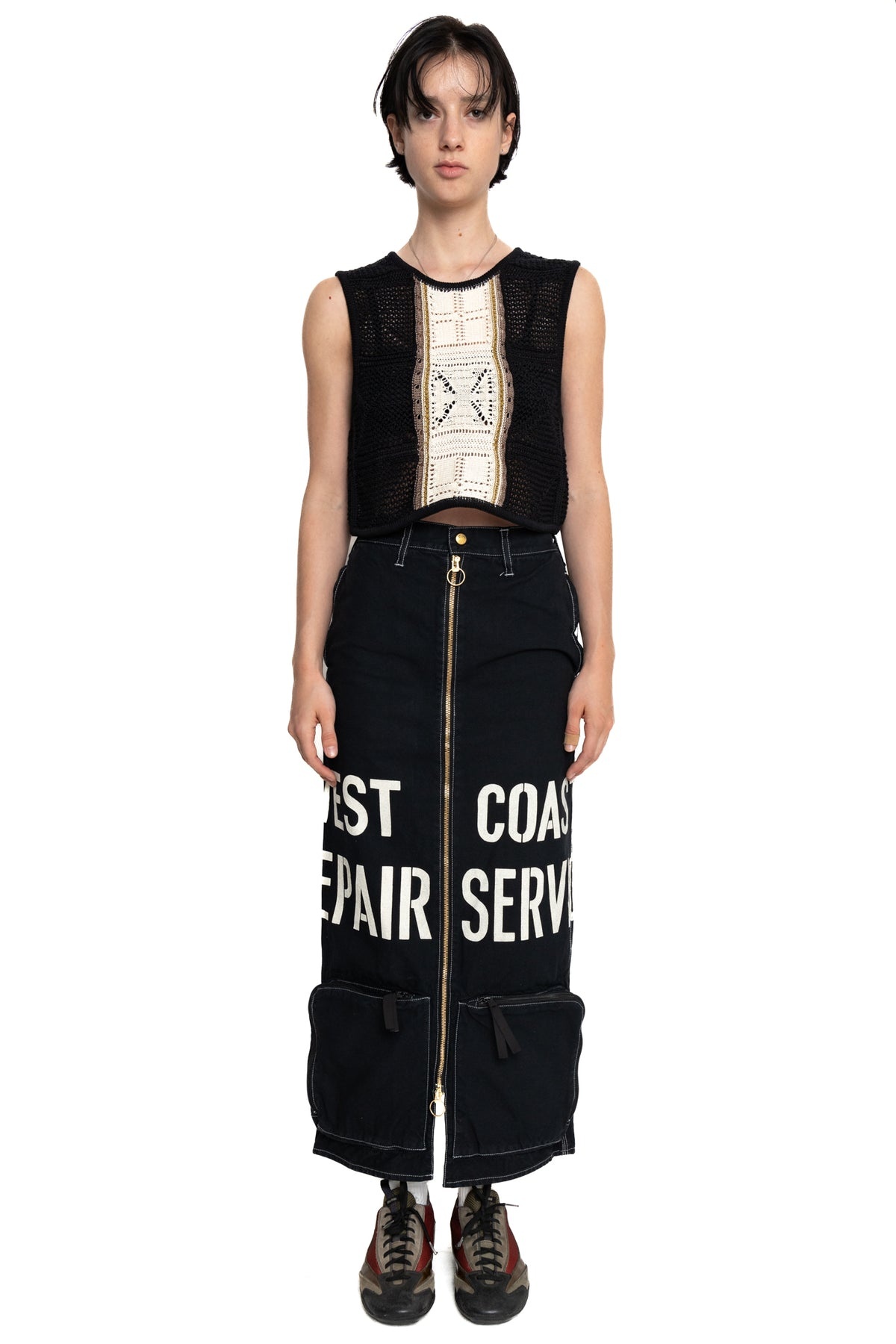 Light Canvas WEST REMAIR MAN Long Skirt - Black - 2