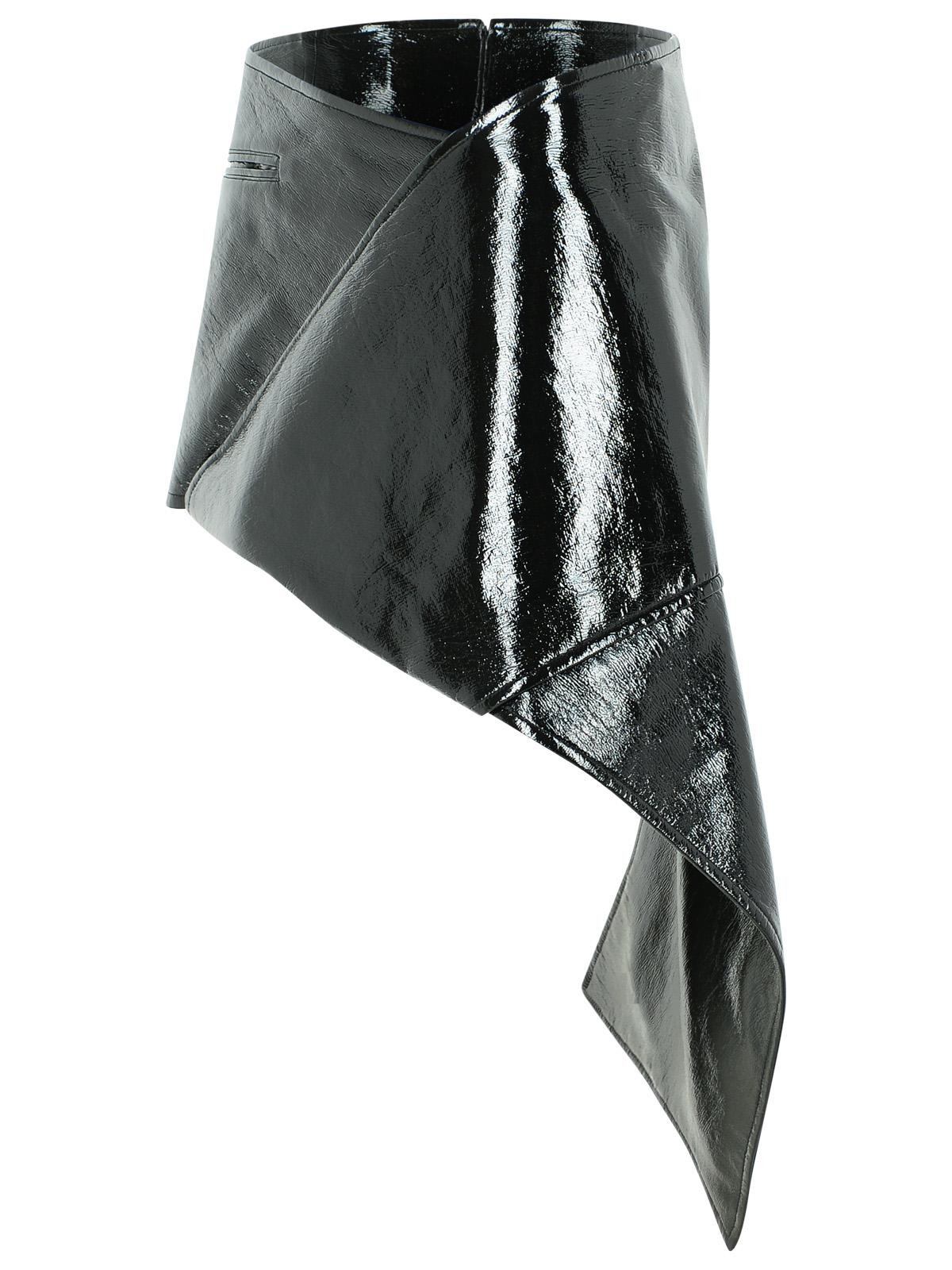 Courreges 'Vinyl' Black Cotton Blend Miniskirt Women - 2