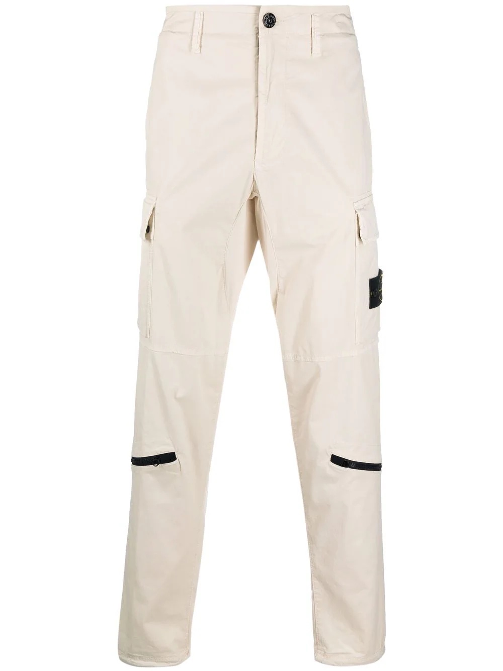 logo patch cargo trousers - 1