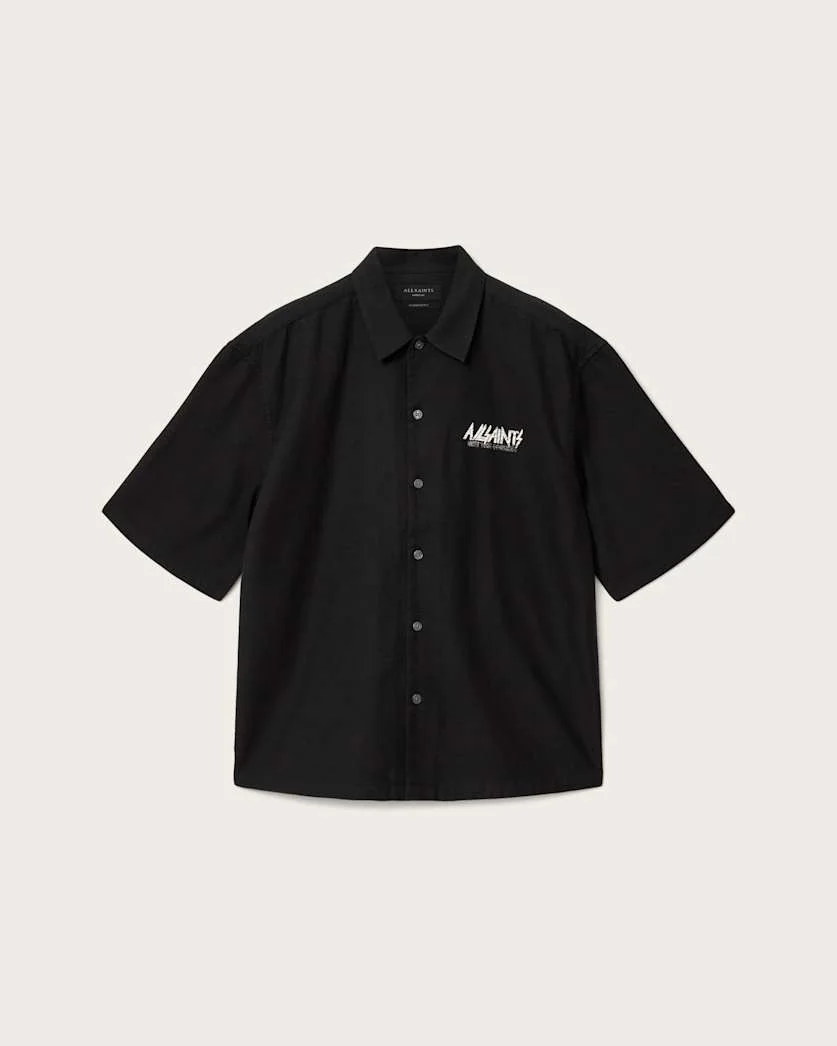 SYNTH SHORT SLEEVE OVERSIZED SHIRT - 1