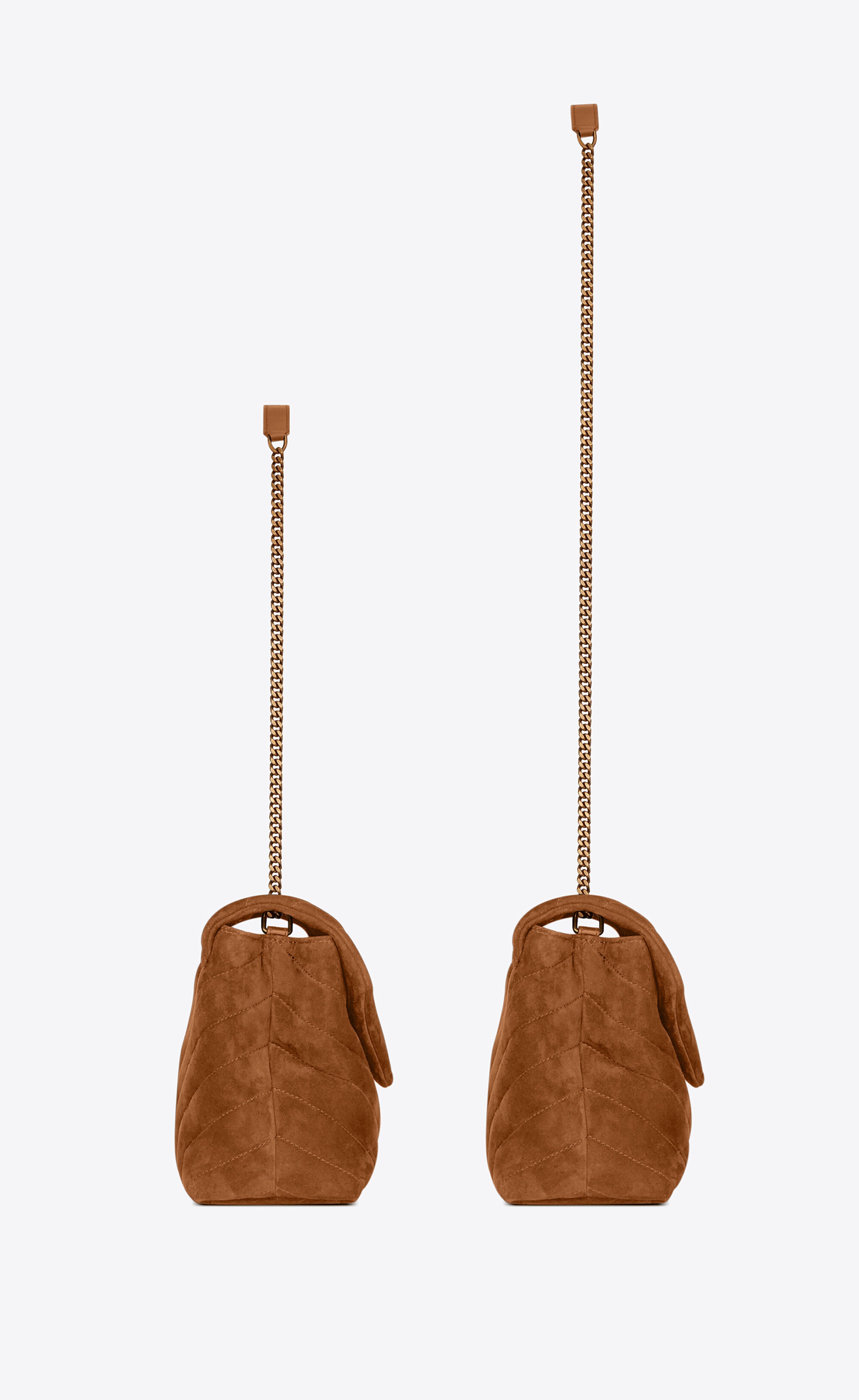 loulou small chain bag in "y"-quilted suede - 4